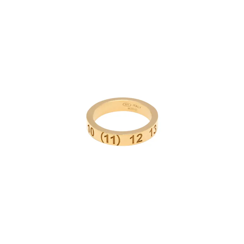Numerical 6.5mm Ring in Yellow Gold sold by MARAIS