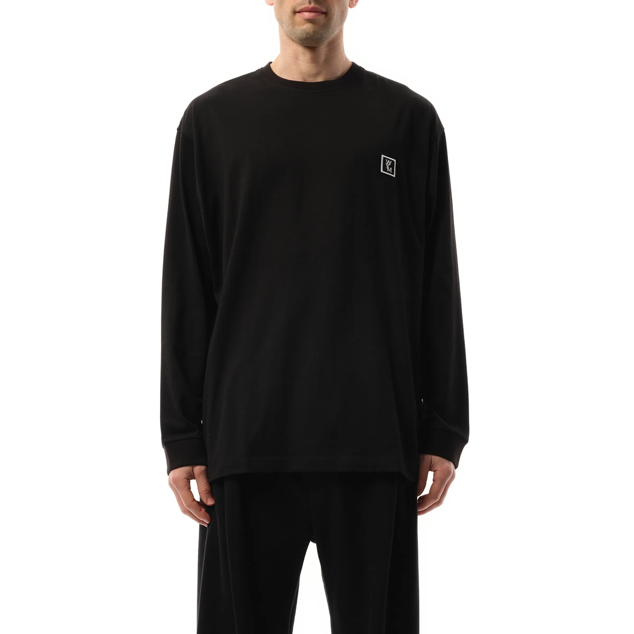 Logo Long Sleeve T-Shirt in Black sold by MARAIS