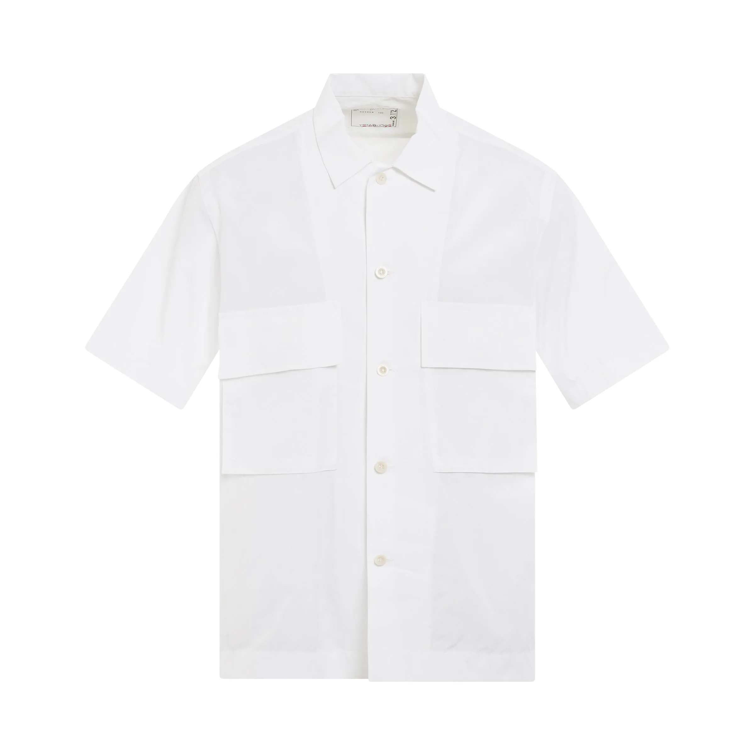 Thomas Mason Cotton Poplin Shirt in White sold by MARAIS