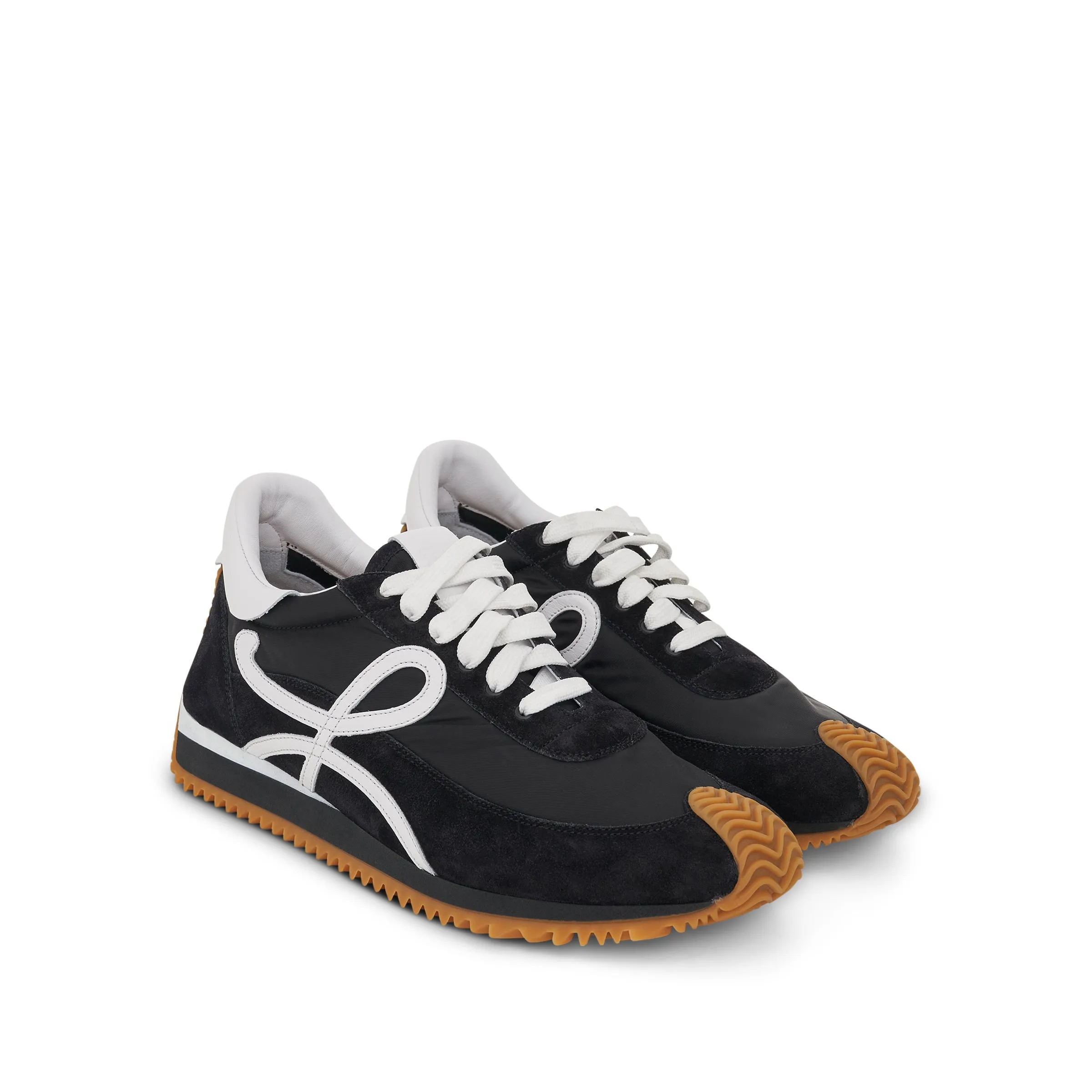 Flow Runner in Nylon and Suede in Black sold by MARAIS product image thumbnail 2