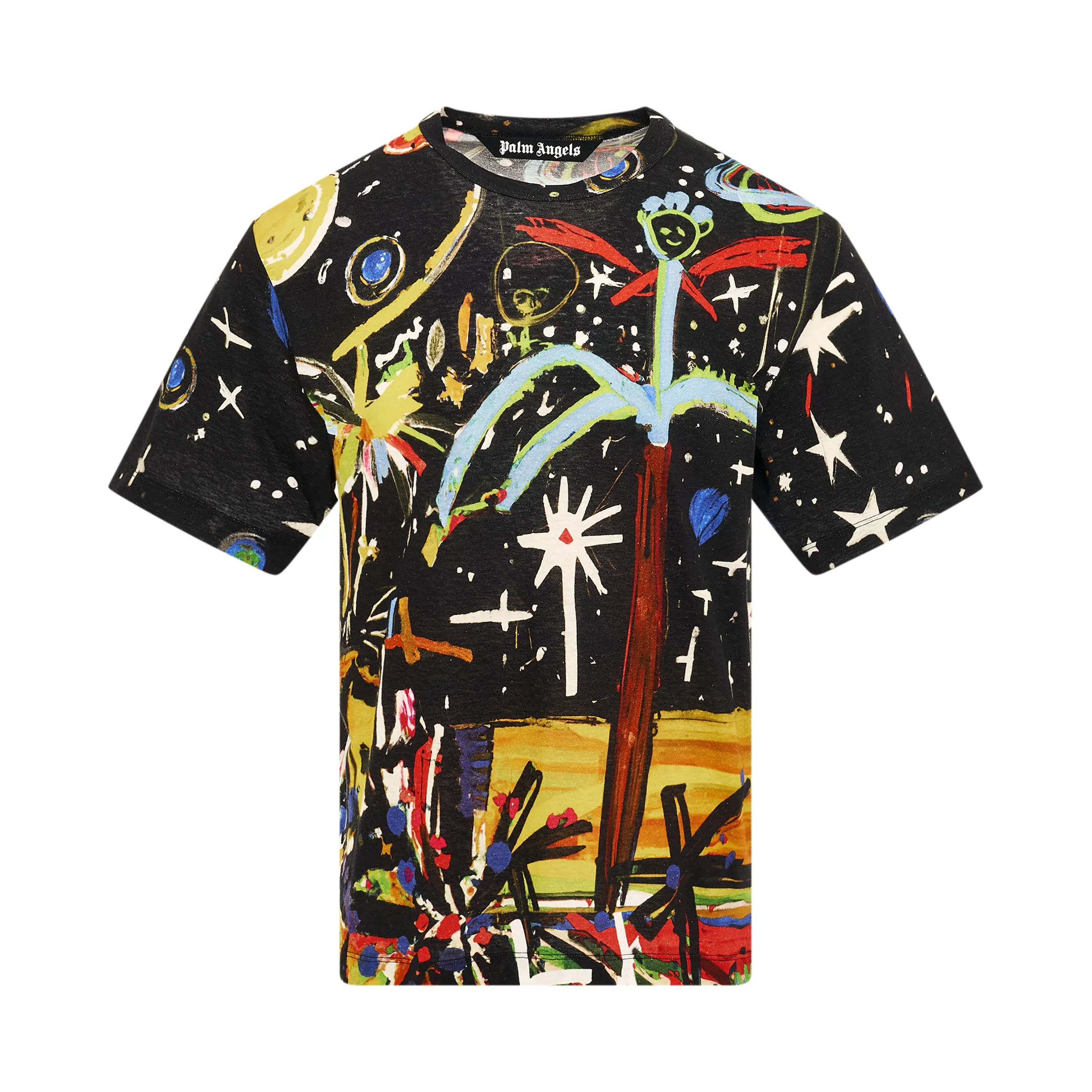Starry Night Print T-Shirt in Black sold by MARAIS
