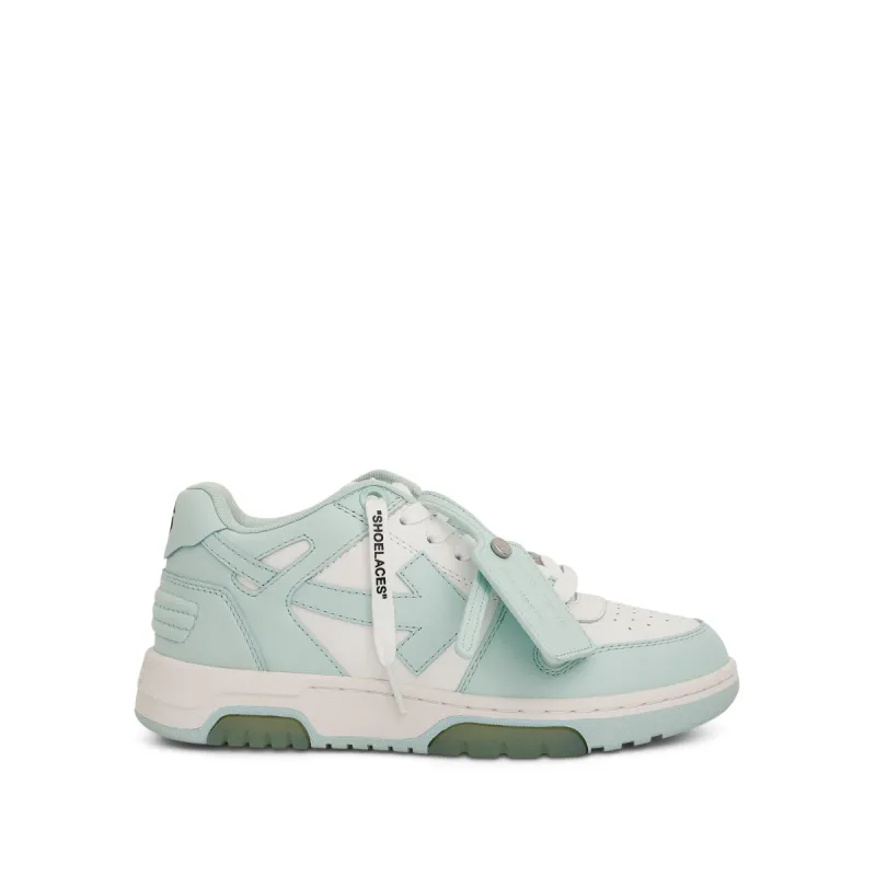 Out Of Office Leather Sneaker in Mint/White sold by MARAIS