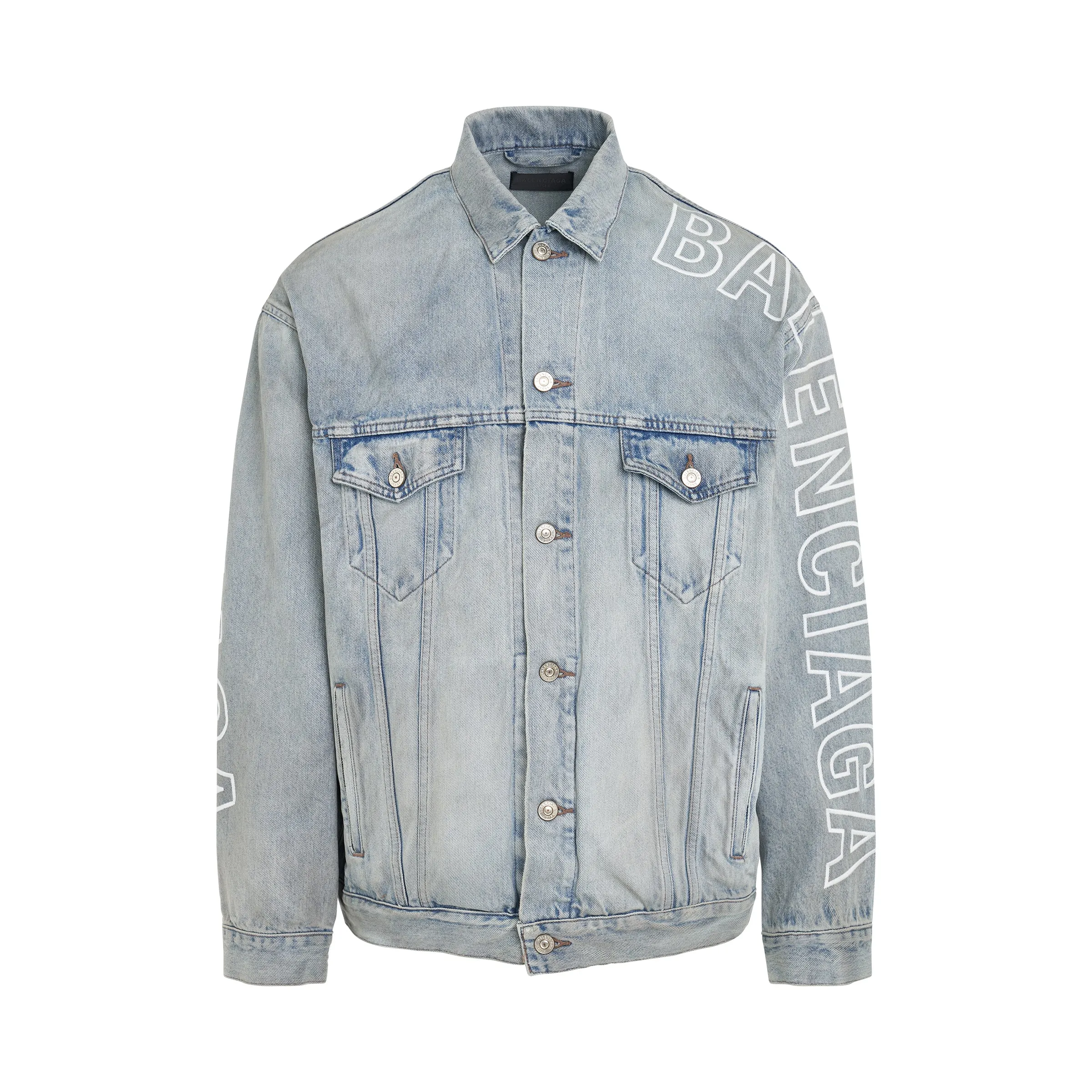 Large Fit Denim Jacket in Dirty Blue sold by MARAIS
