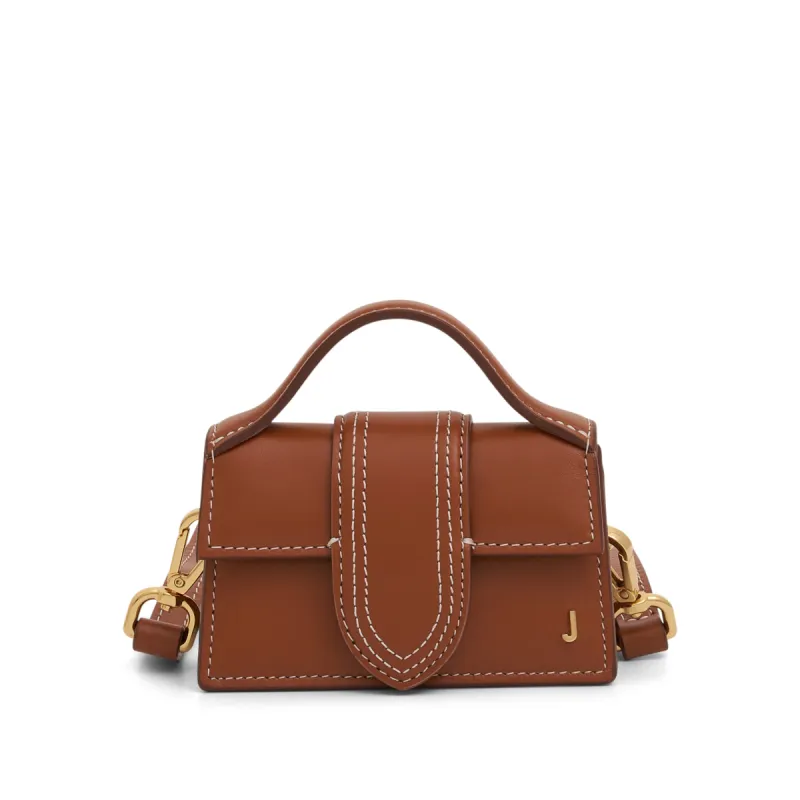 Le Petit Bambino Leather Bag in Light Brown sold by MARAIS