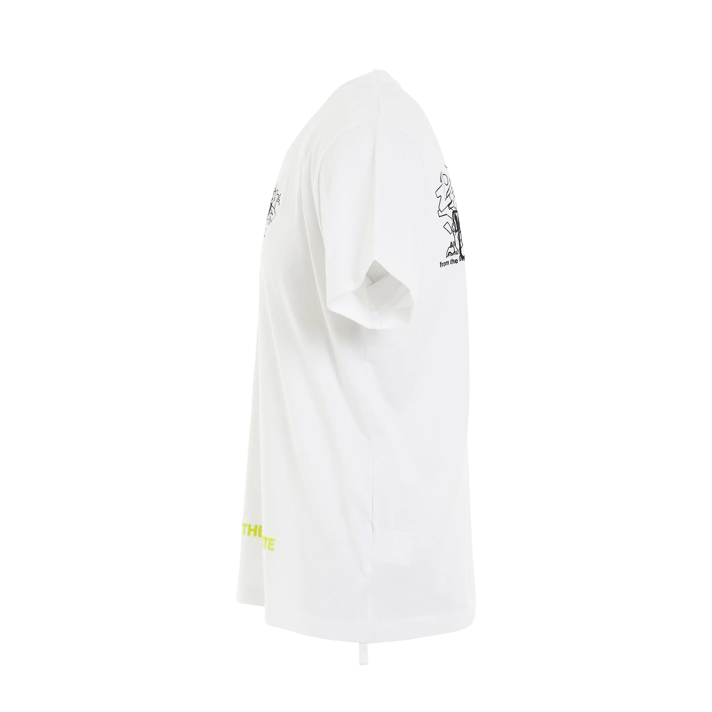 Graffiti Layers Slim T-Shirt in White/Black sold by MARAIS product image thumbnail 3