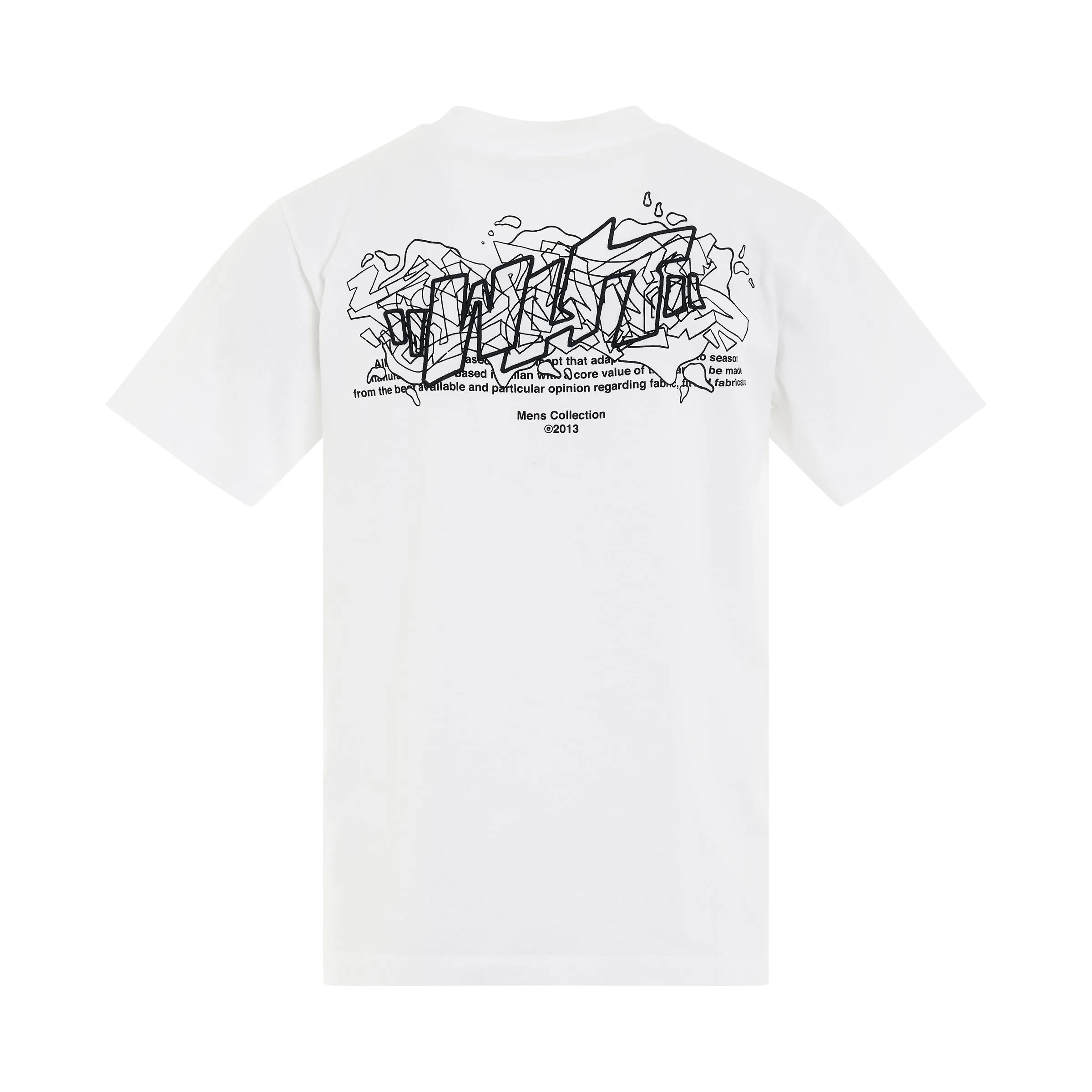 Graffiti Layers Slim T-Shirt in White/Black sold by MARAIS product image thumbnail 4