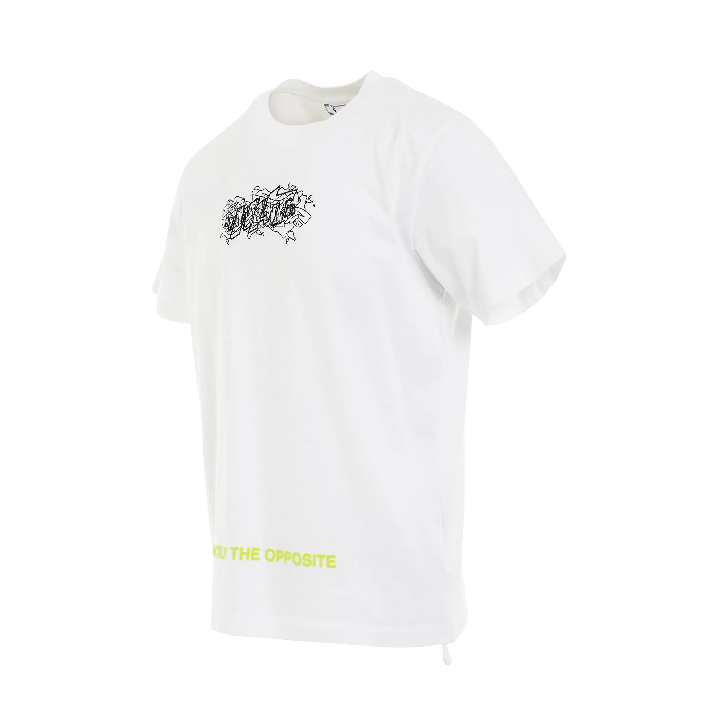 Graffiti Layers Slim T-Shirt in White/Black sold by MARAIS product image thumbnail 2