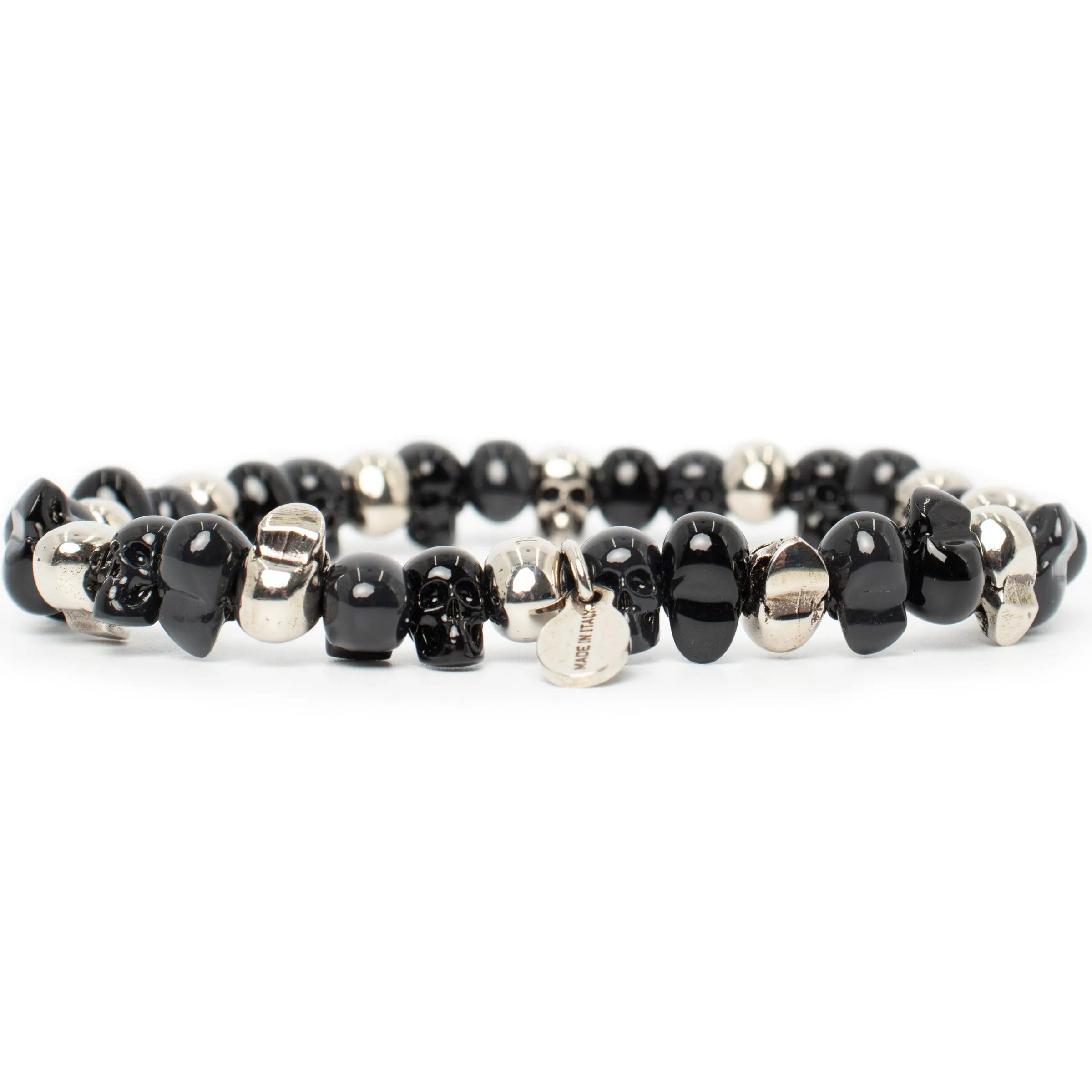 Beaded Skull Bracelet in Anthracite sold by MARAIS product image thumbnail 3