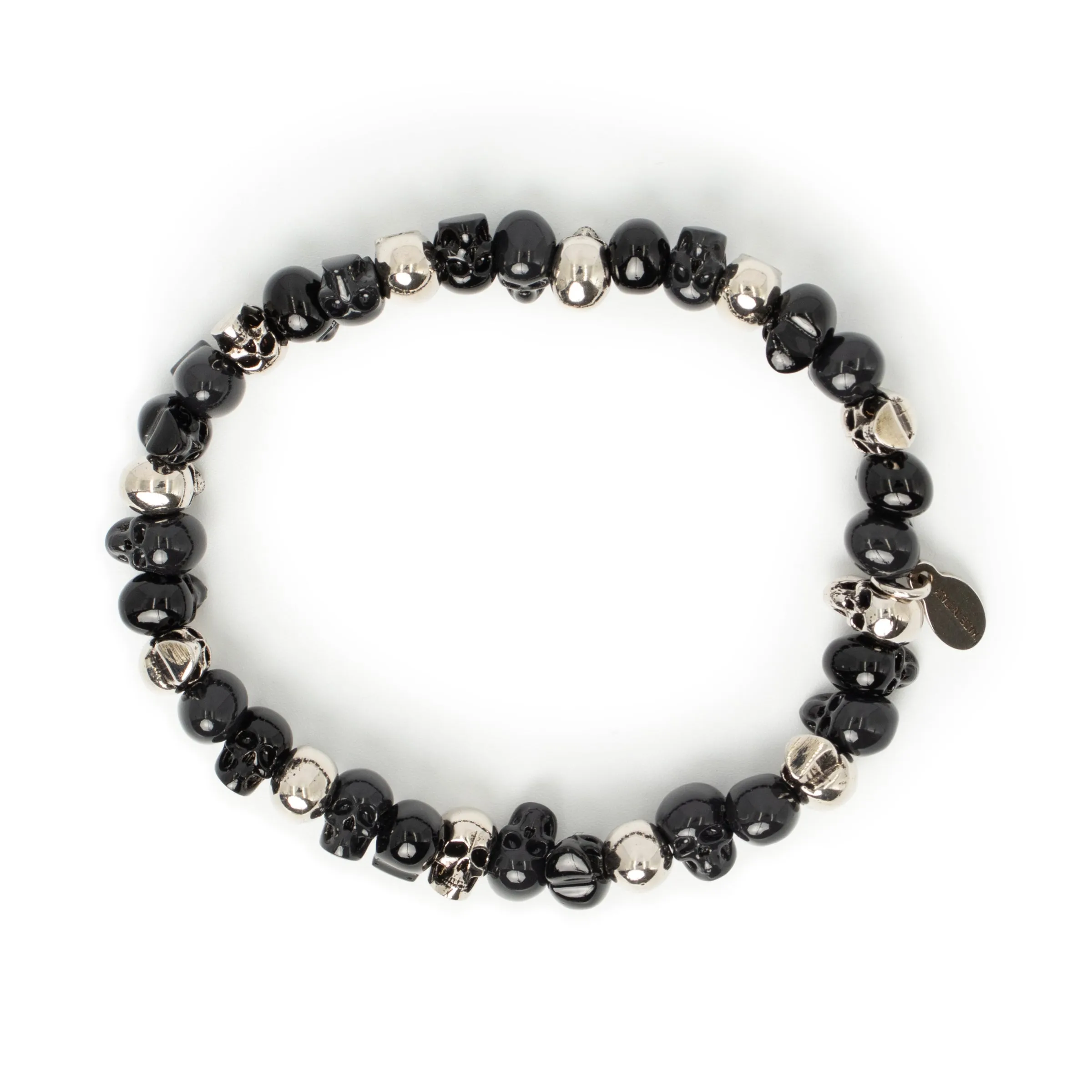 Beaded Skull Bracelet in Anthracite sold by MARAIS product image thumbnail 2