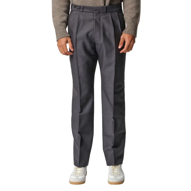 British Mohair Suit Pants in Charcoal sold by MARAIS