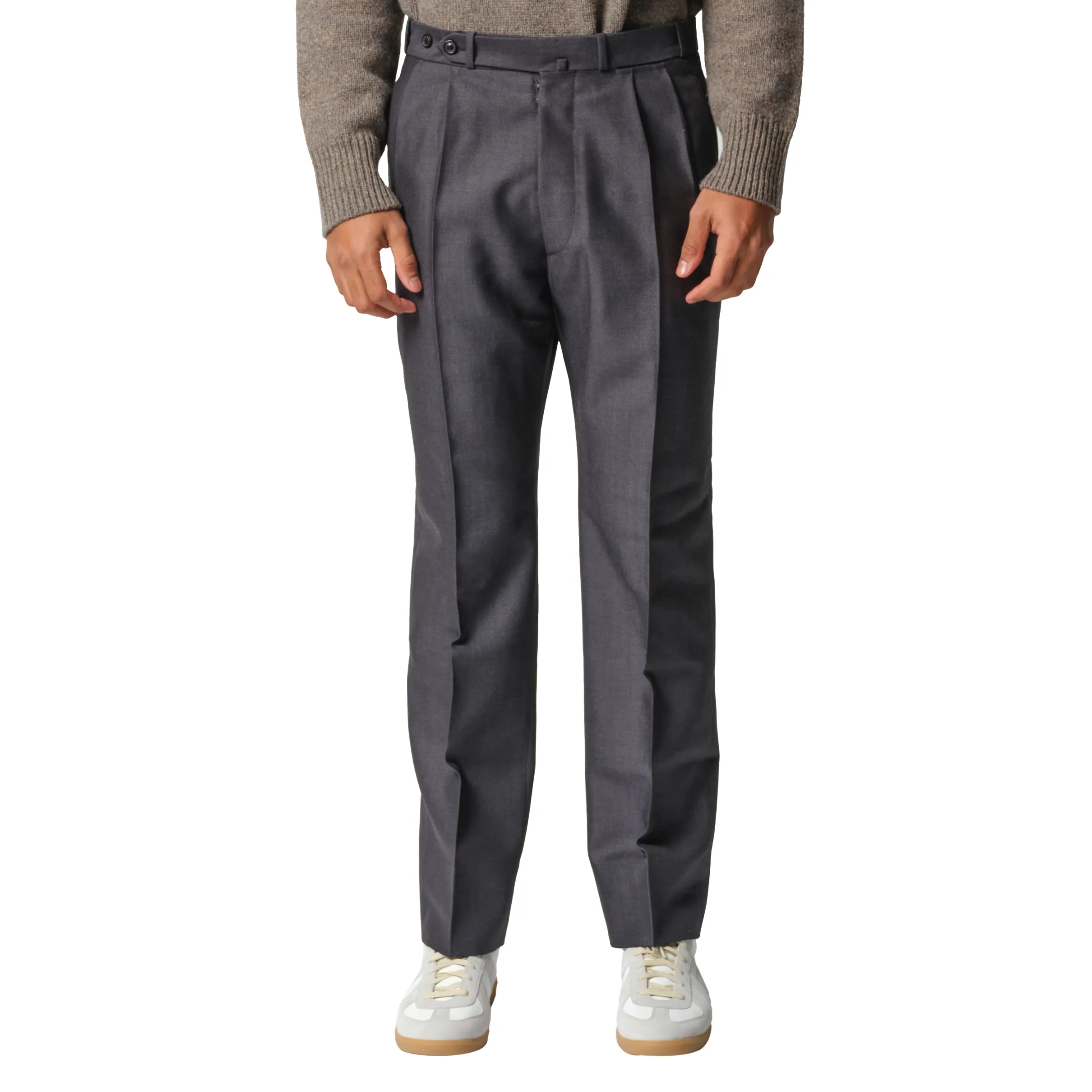 British Mohair Suit Pants in Charcoal sold by MARAIS