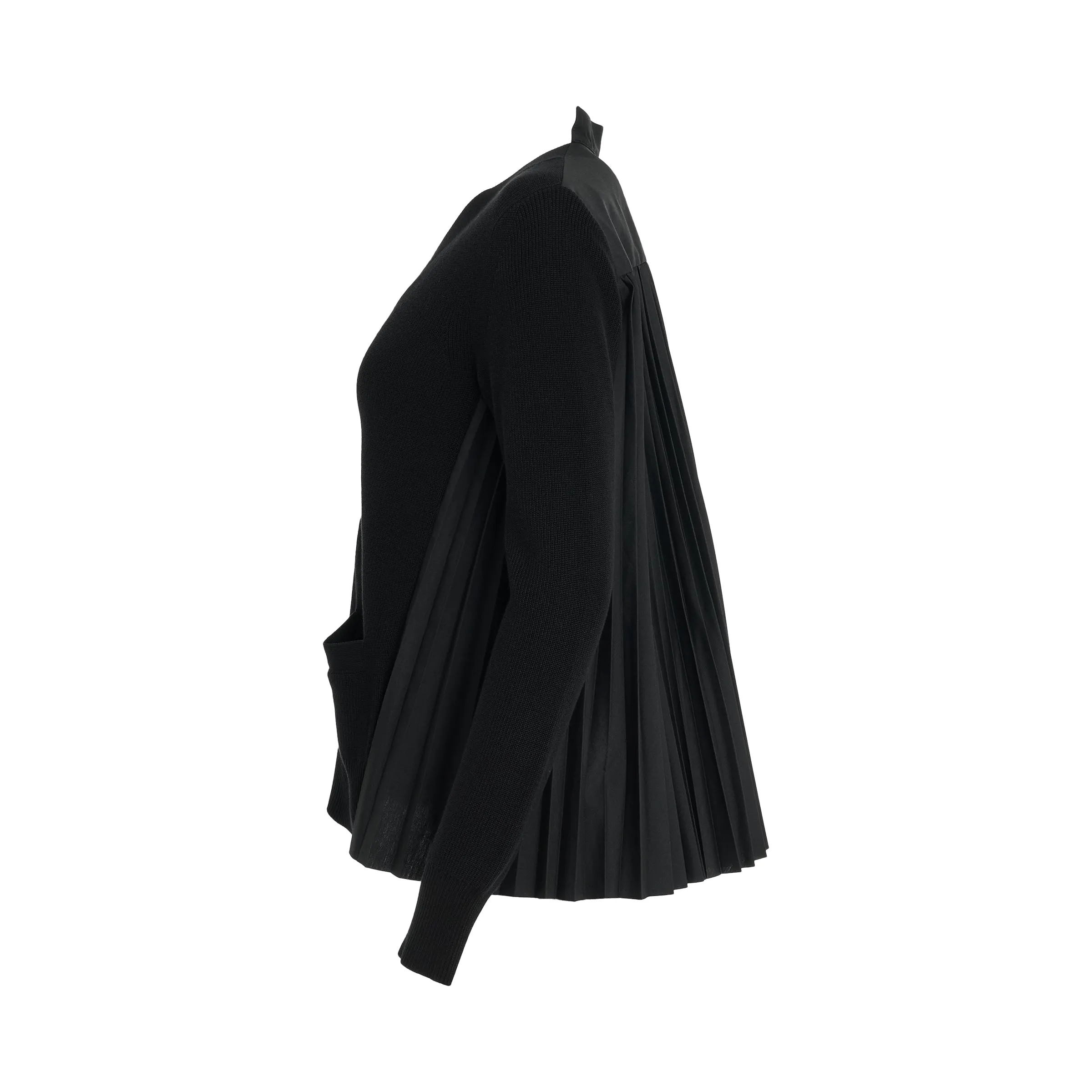 Cotton Knit Cardigan in Black sold by MARAIS product image thumbnail 3