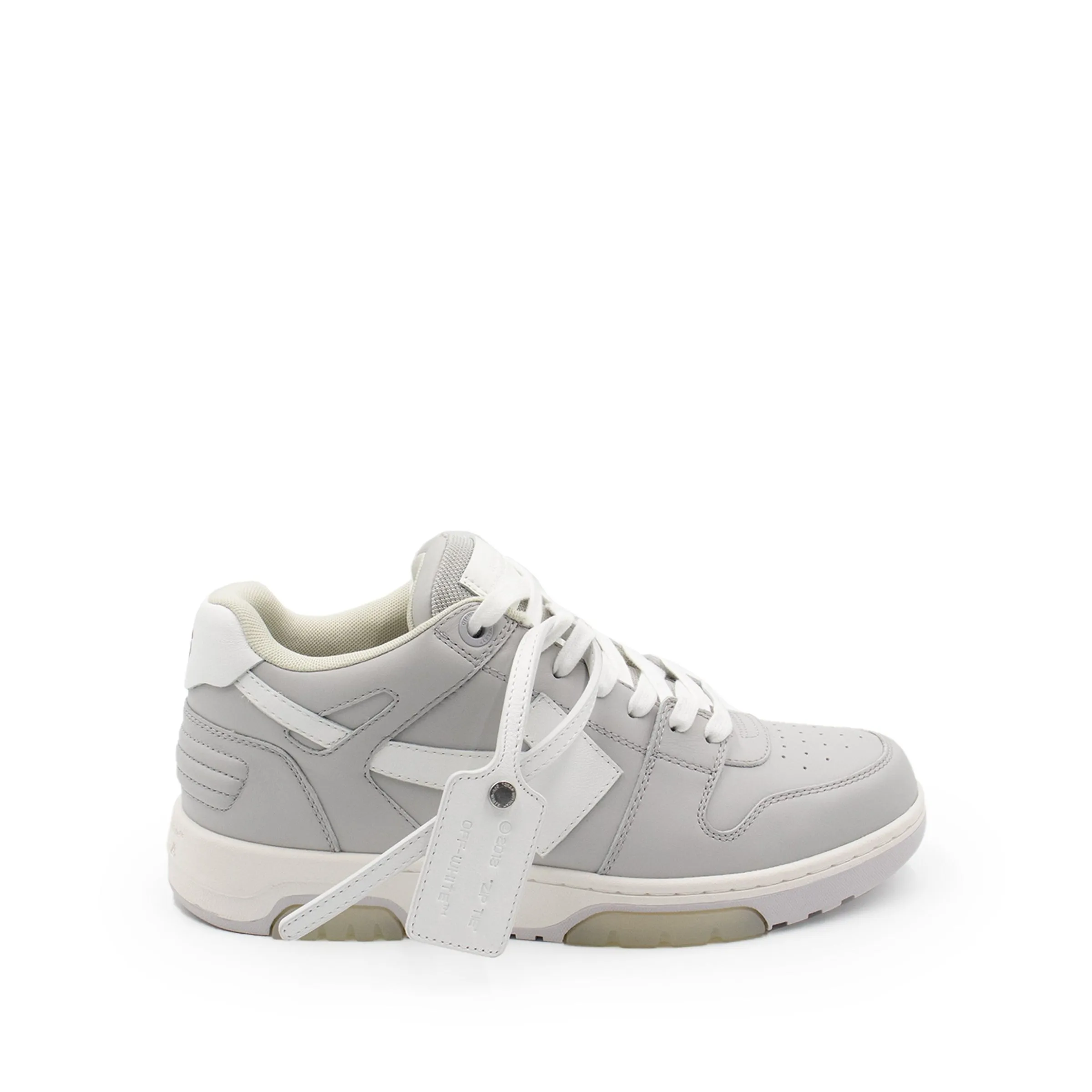 Out Of Office Calf Leather Sneaker in Light Grey sold by MARAIS