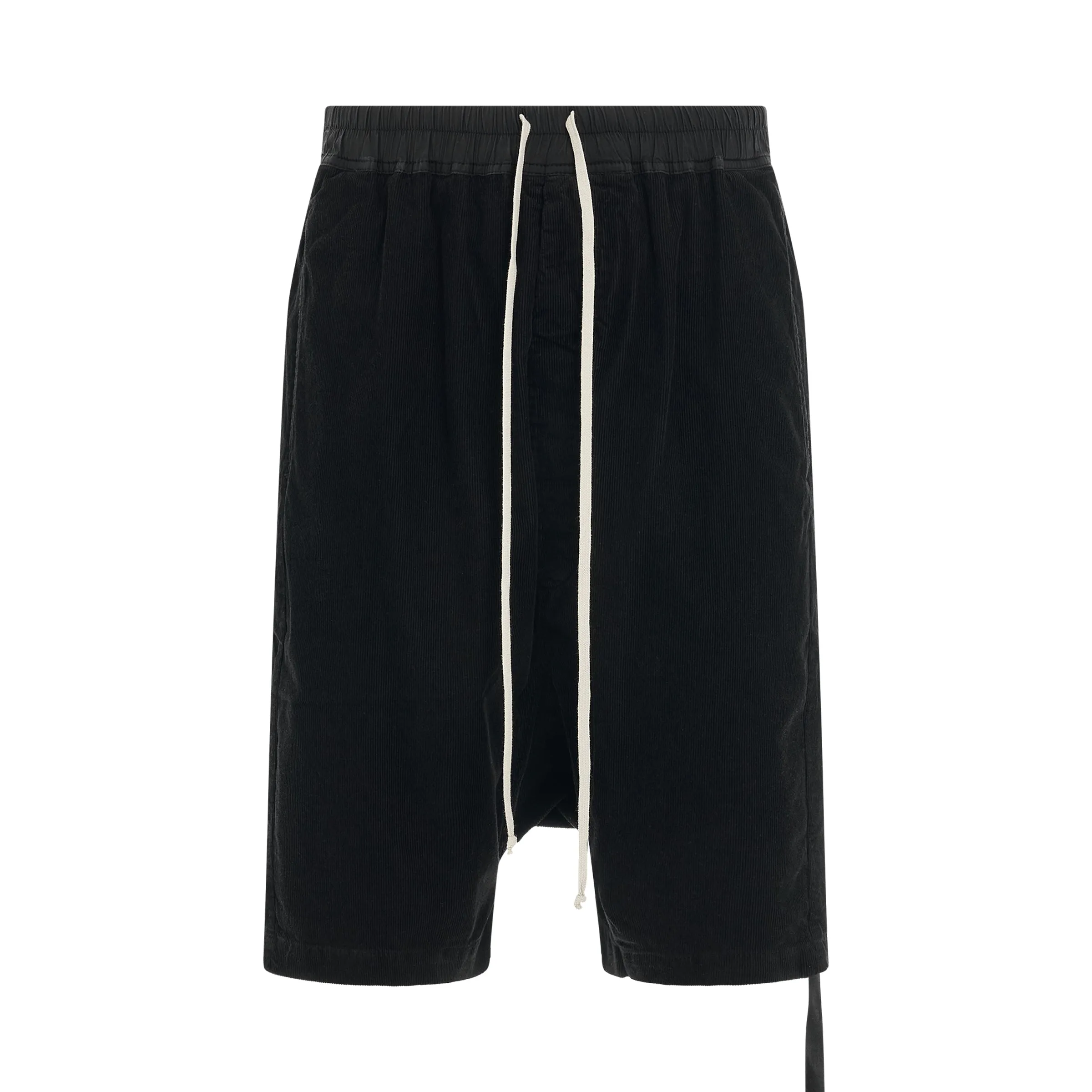 Drawstring Pods Shorts in Black sold by MARAIS