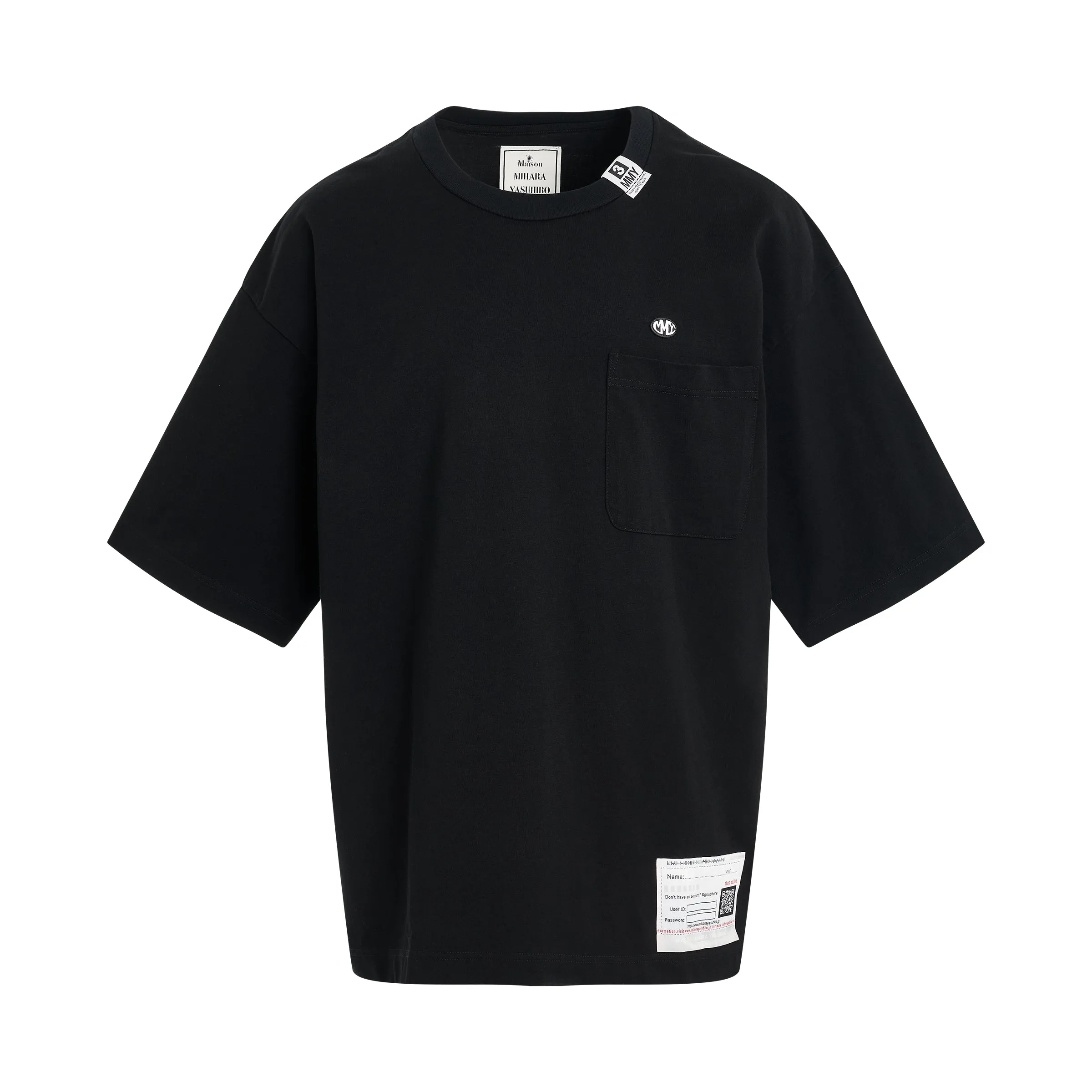Lo-Fi Back Print Pocket T-Shirt in Black sold by MARAIS