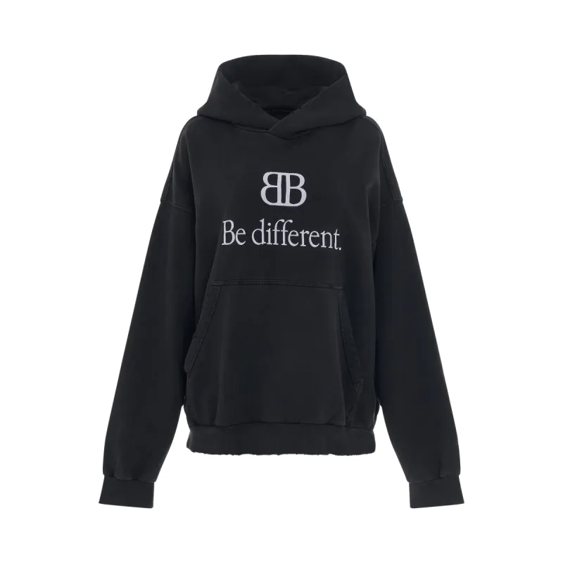 Be Different Medium Fit Hoodie in Black/White sold by MARAIS