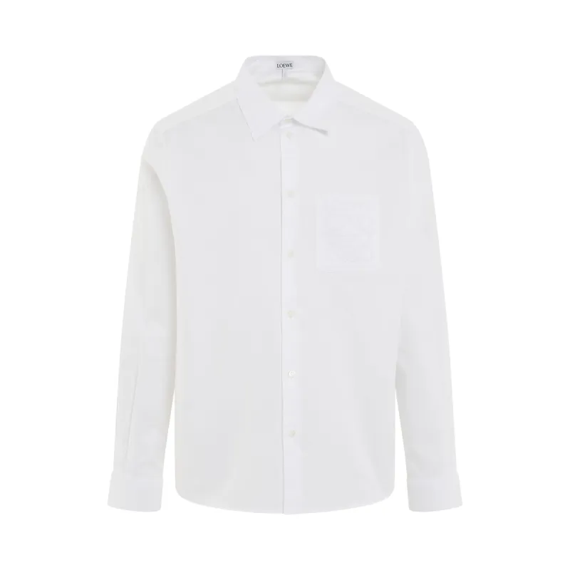 Anagram Pocket Shirt in White sold by MARAIS
