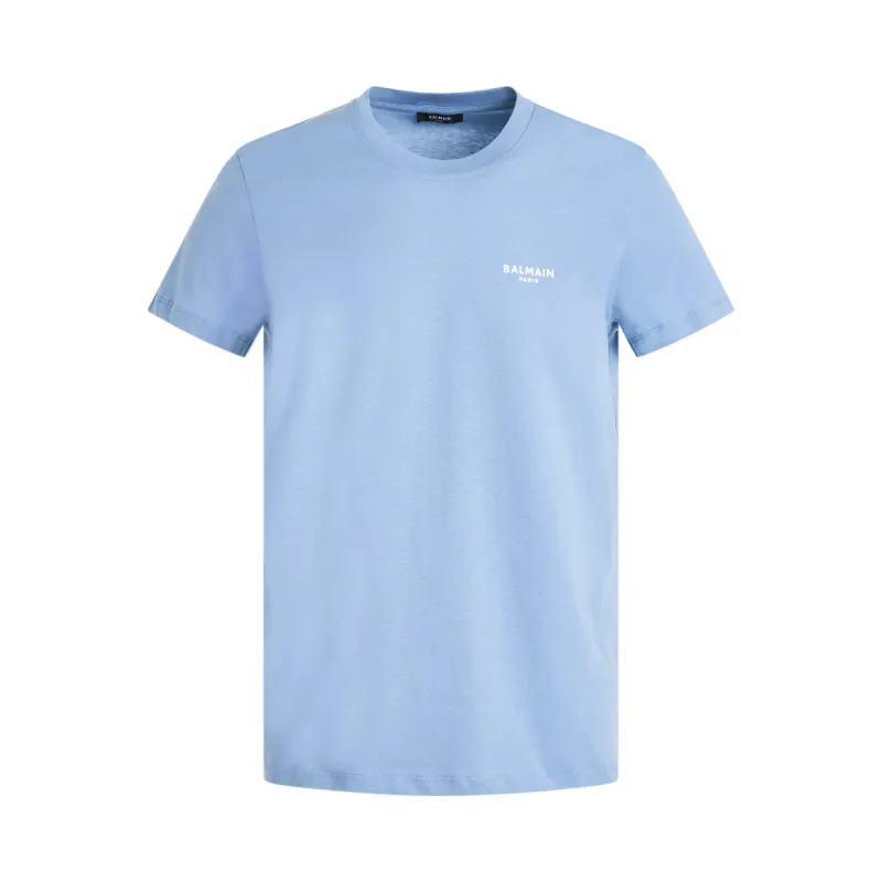Classic Fit Flock T-Shirt in Blue/White sold by MARAIS