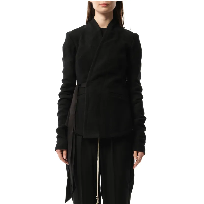 Hollywood Wool Jacket in Black made by Rick Owens