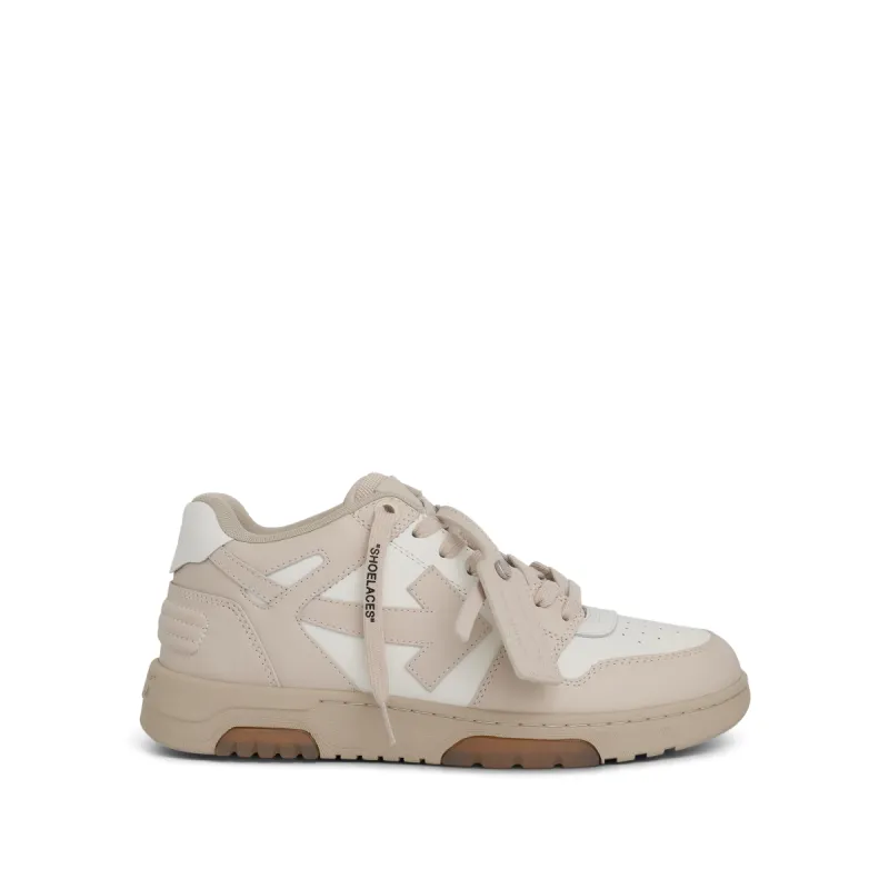 Out Of Office Calf Leather Sneaker in Beige/White sold by MARAIS