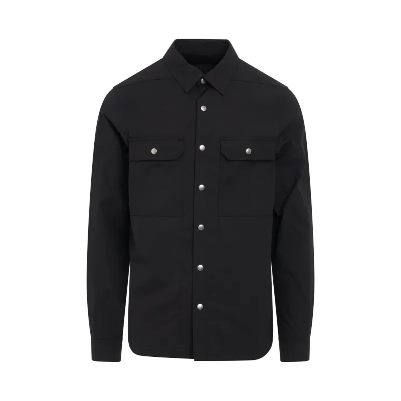 Woven Outershirt Jacket in Black sold by MARAIS
