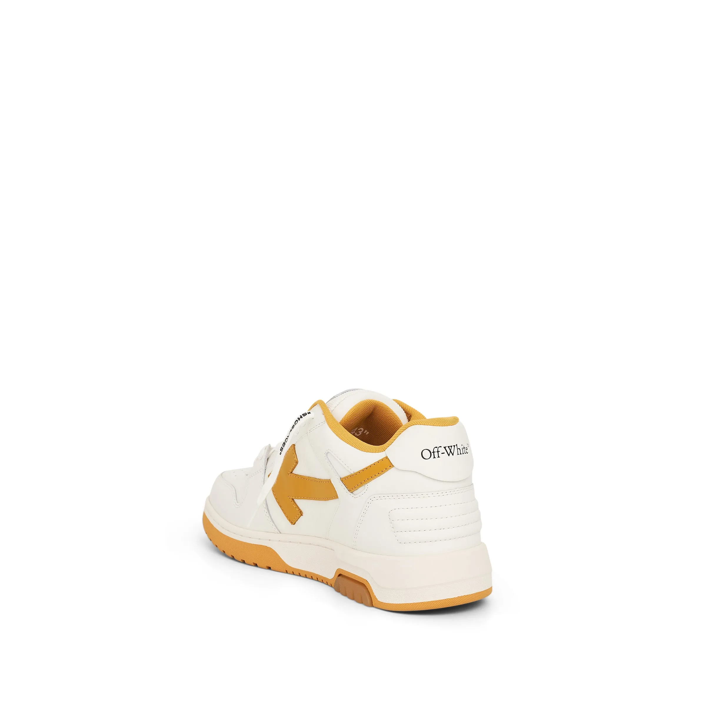Out of Office Calf Leather Sneaker in White/Ocher sold by MARAIS product image thumbnail 3