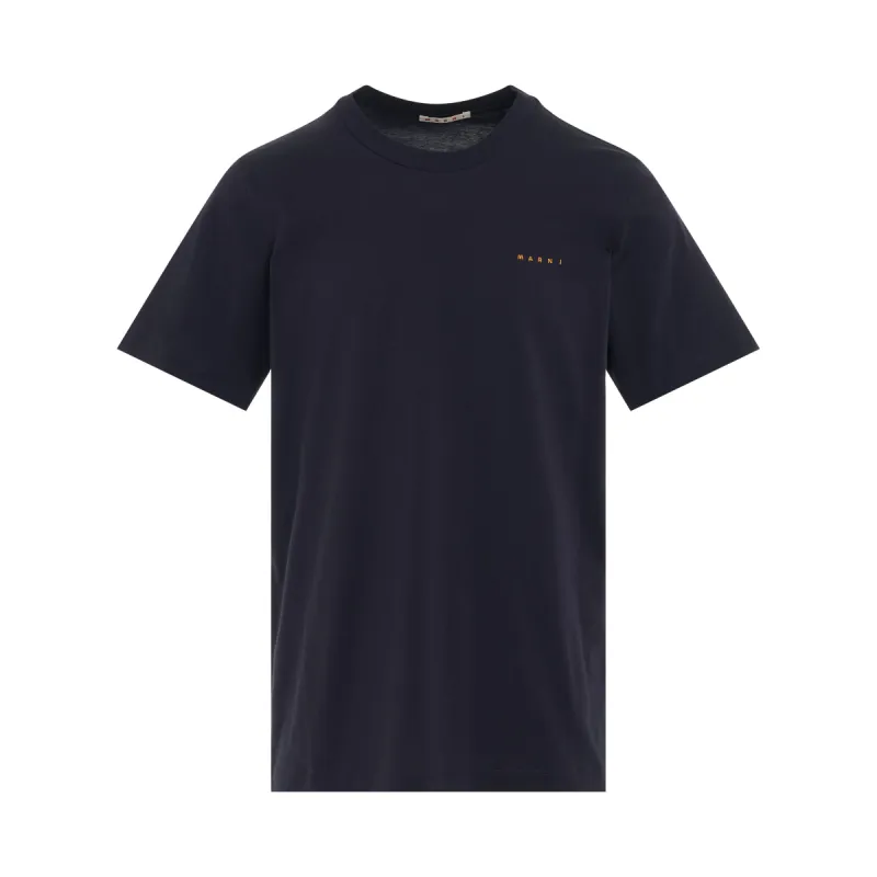 Logo T-Shirt in Blue Black sold by MARAIS