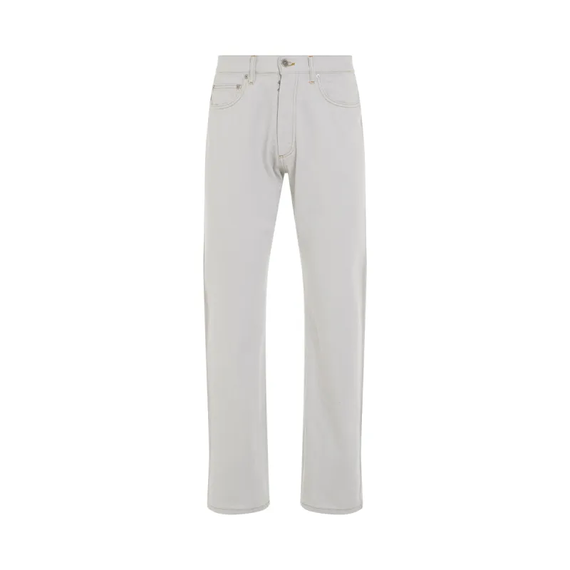 Chalk Selvedge Jeans in Ice made by Maison Margiela