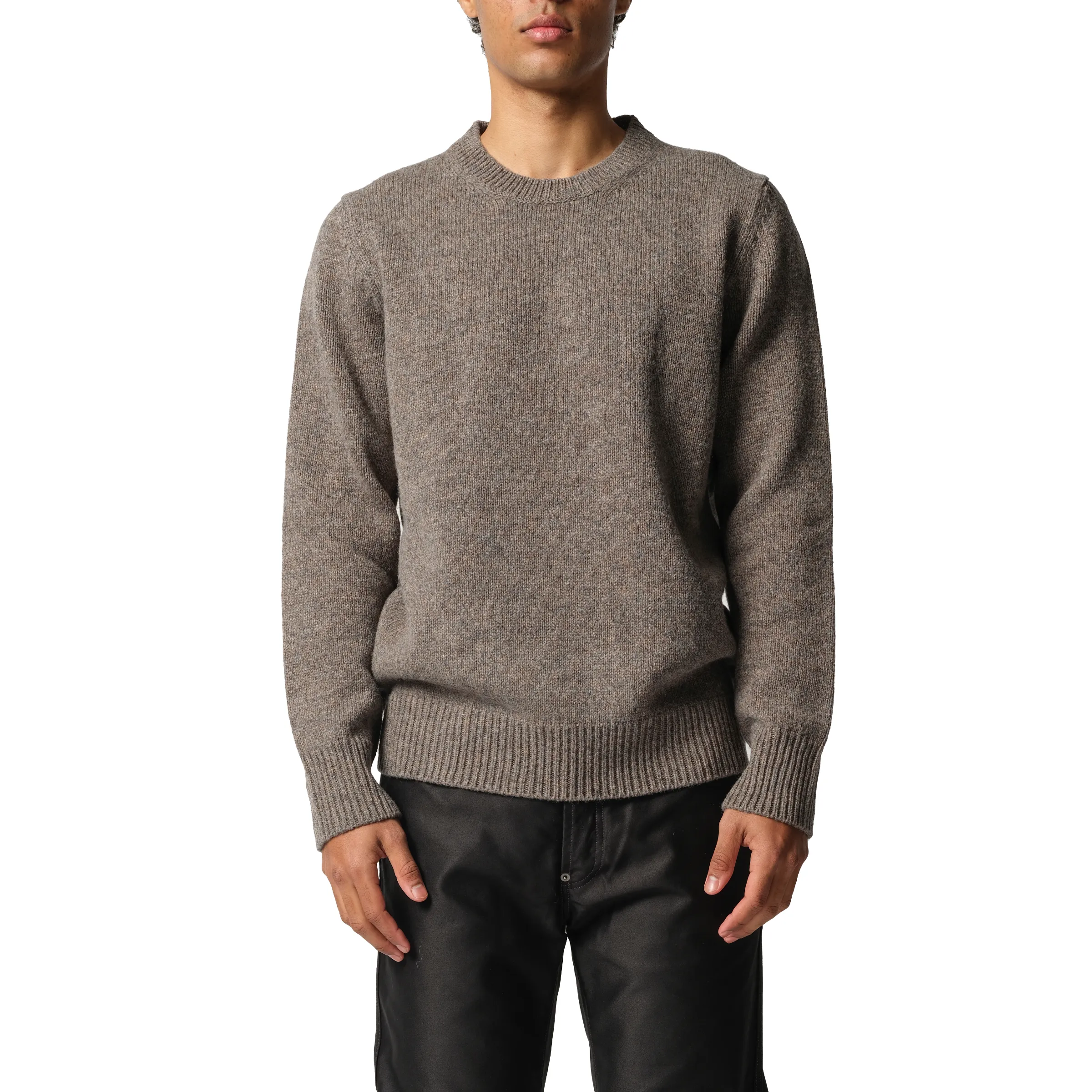 Wool Knit Sweater in Grey/Brown sold by MARAIS