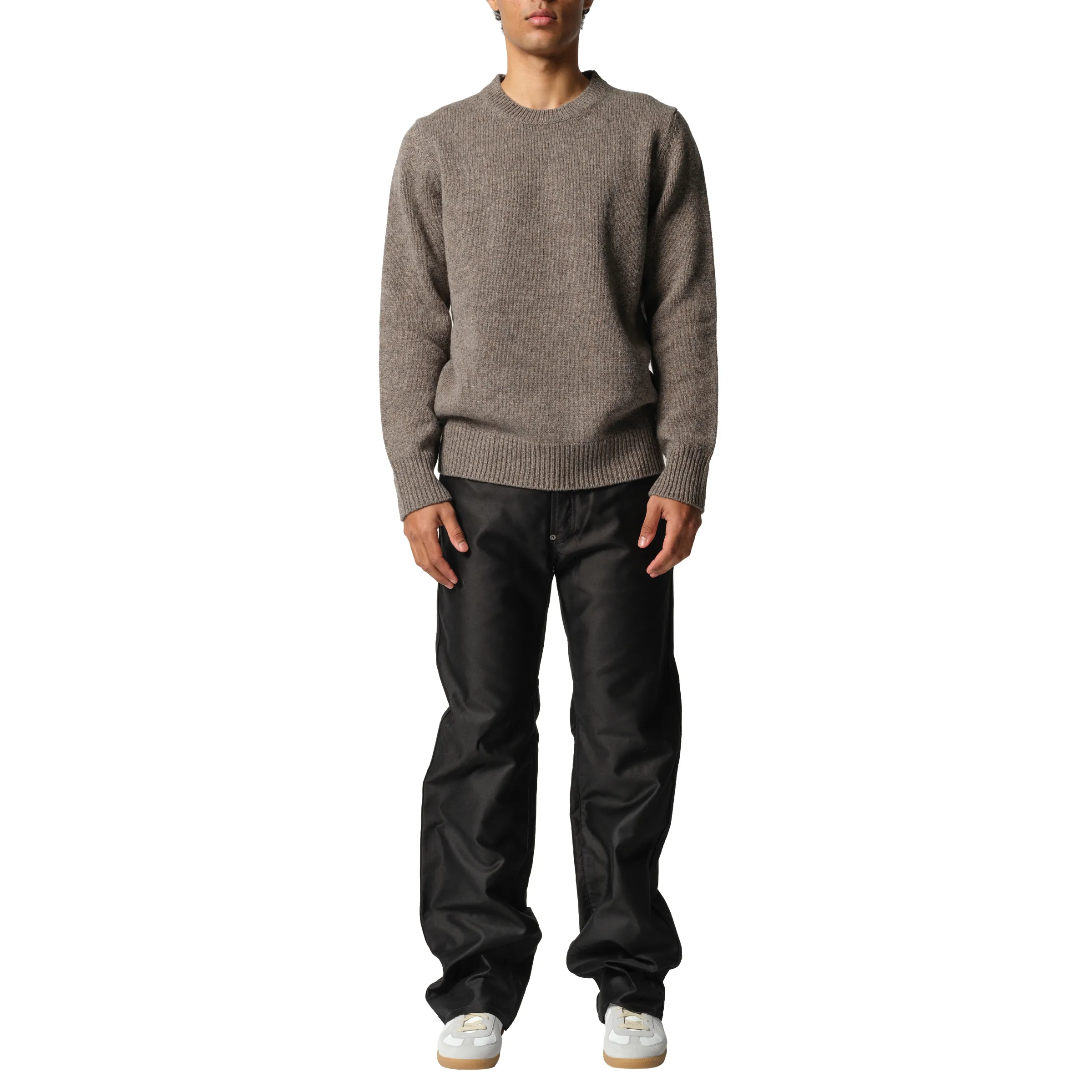 Wool Knit Sweater in Grey/Brown sold by MARAIS product image thumbnail 4