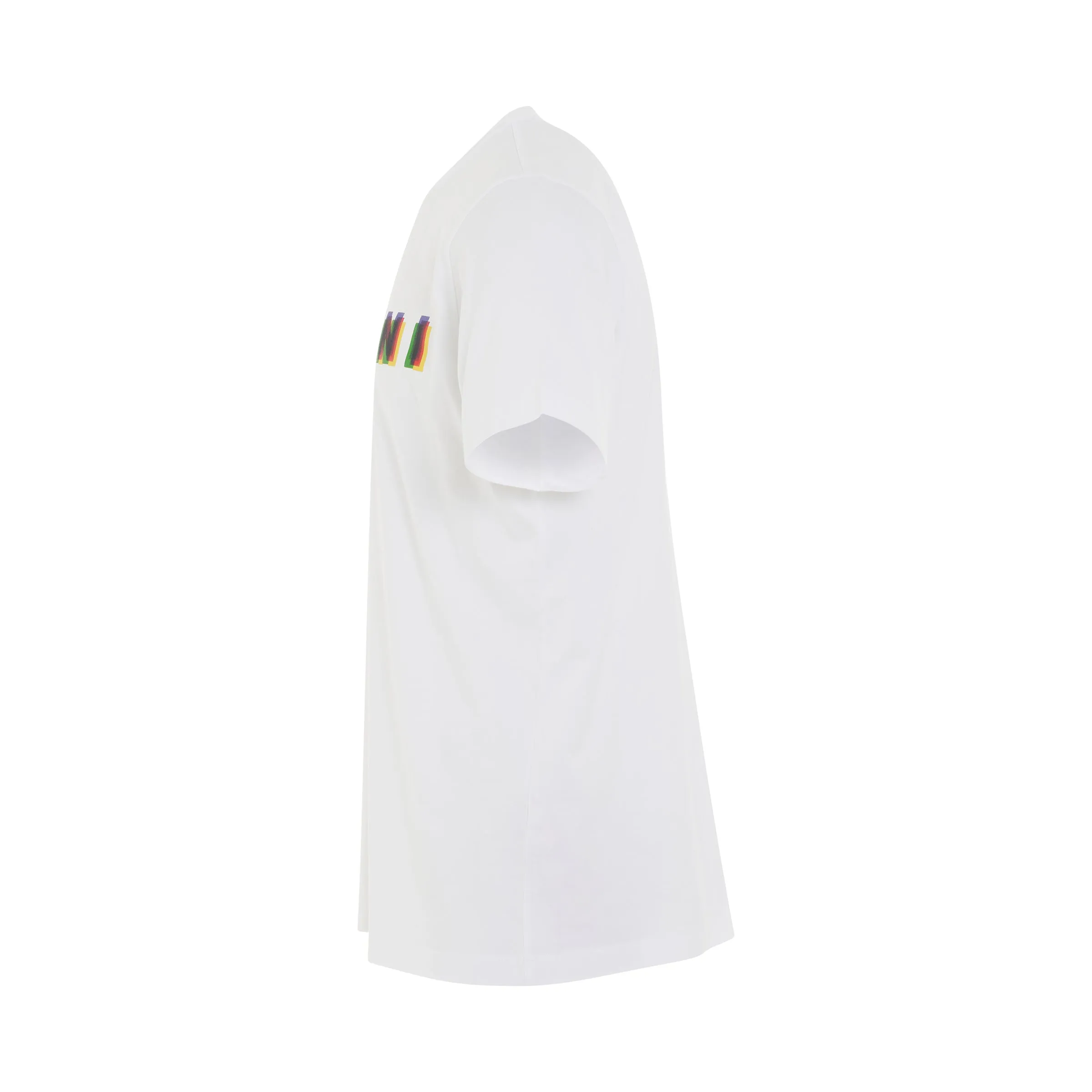 Printed Logo Crewneck T-Shirt in Lily White sold by MARAIS product image thumbnail 3