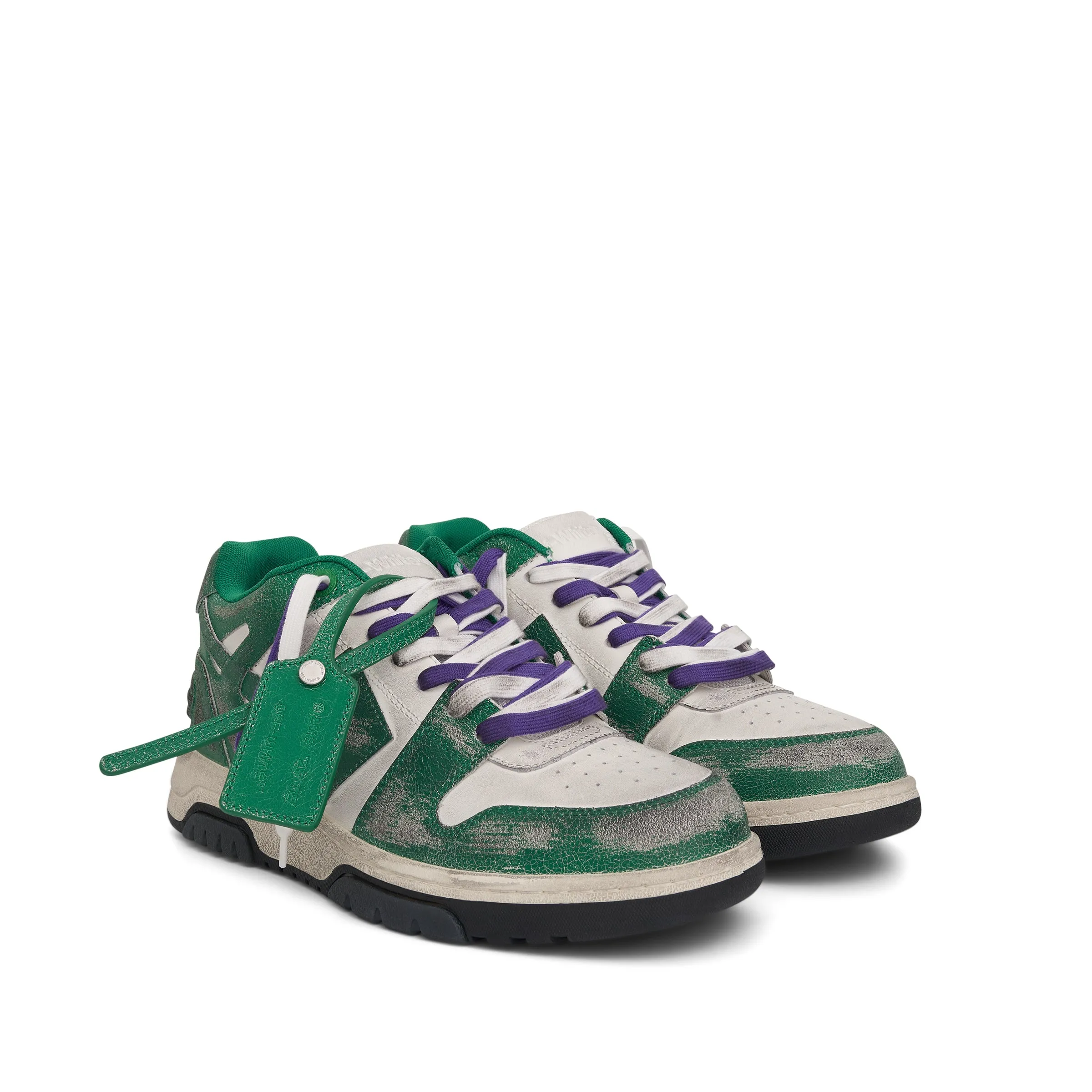 Out Of Office Vintage Leather Sneaker in White/Green sold by MARAIS product image thumbnail 2