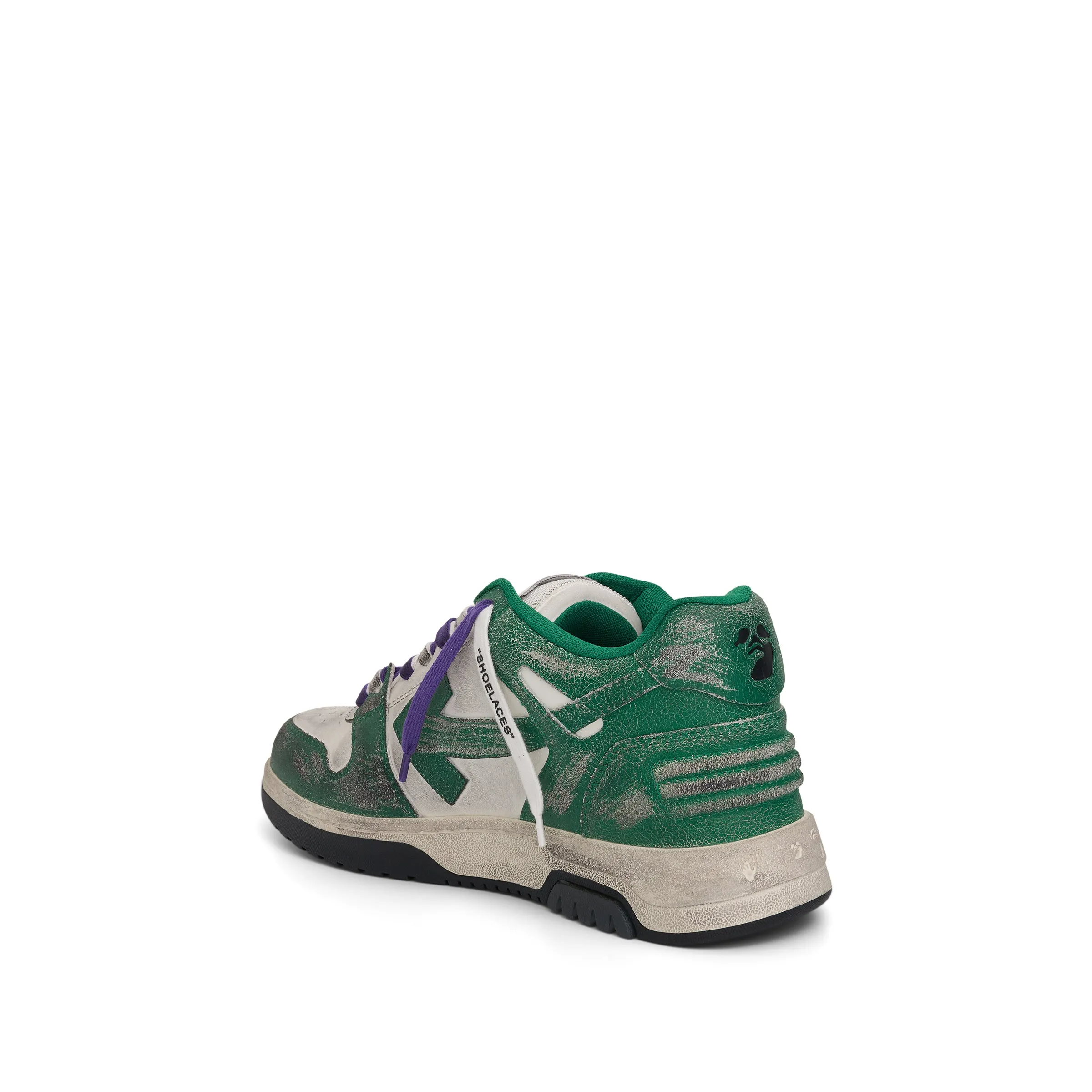 Out Of Office Vintage Leather Sneaker in White/Green sold by MARAIS product image thumbnail 4