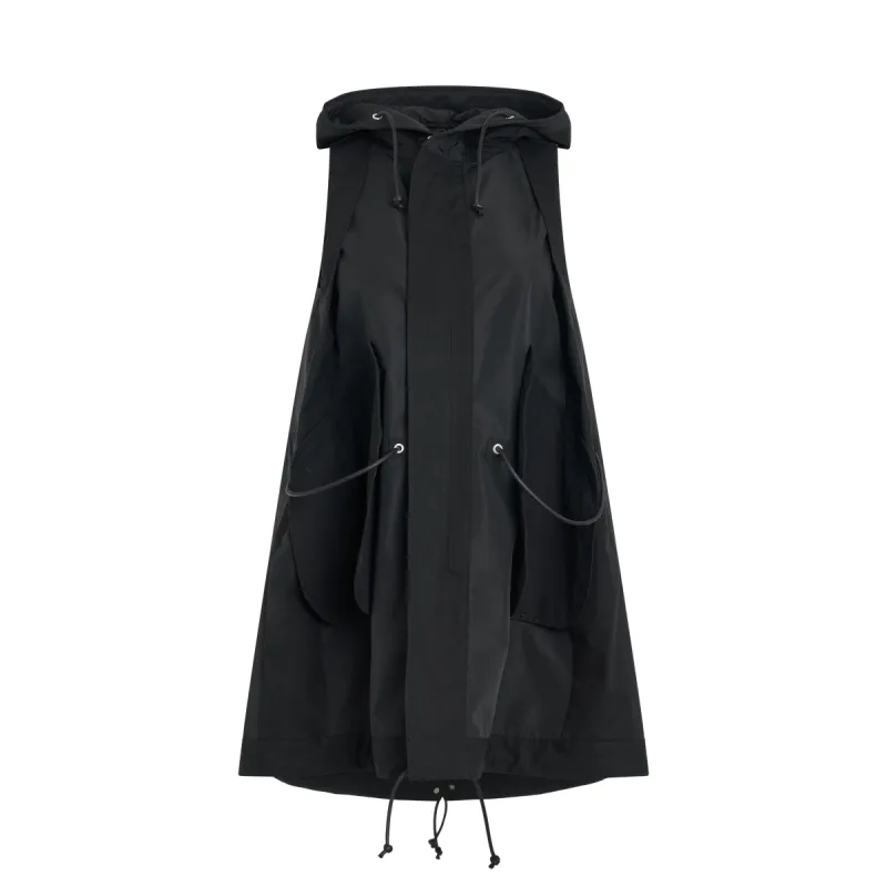 Taffeta Sleeveless Blouson in Black sold by MARAIS