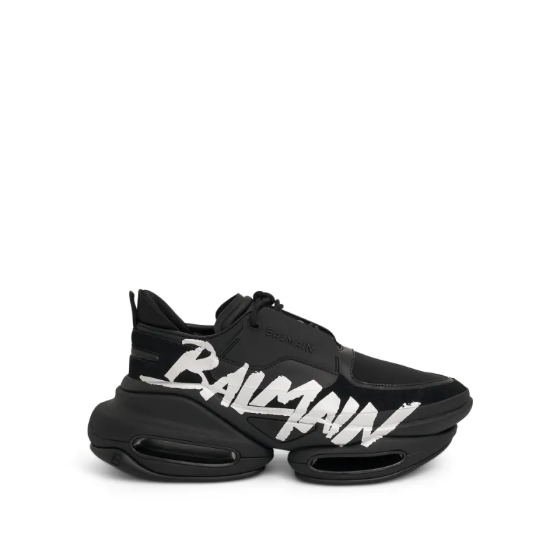 B-Bold with Logo Sneaker in Black made by Balmain