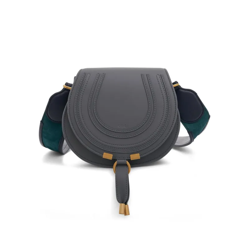 Small Marcie Saddle Bag in Graphic Grey sold by MARAIS