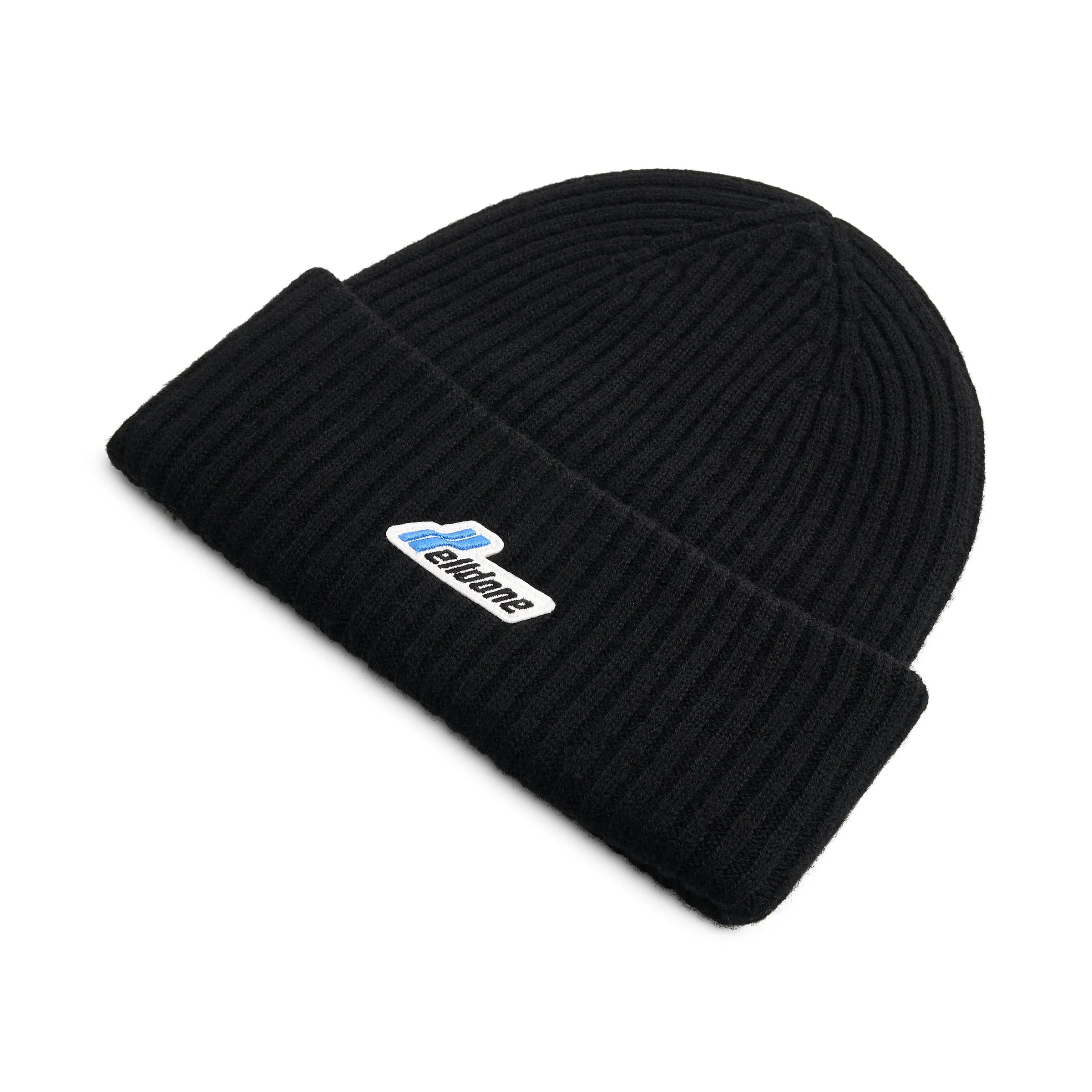 Logo Patched Knit Beanie in Black sold by MARAIS product image thumbnail 3