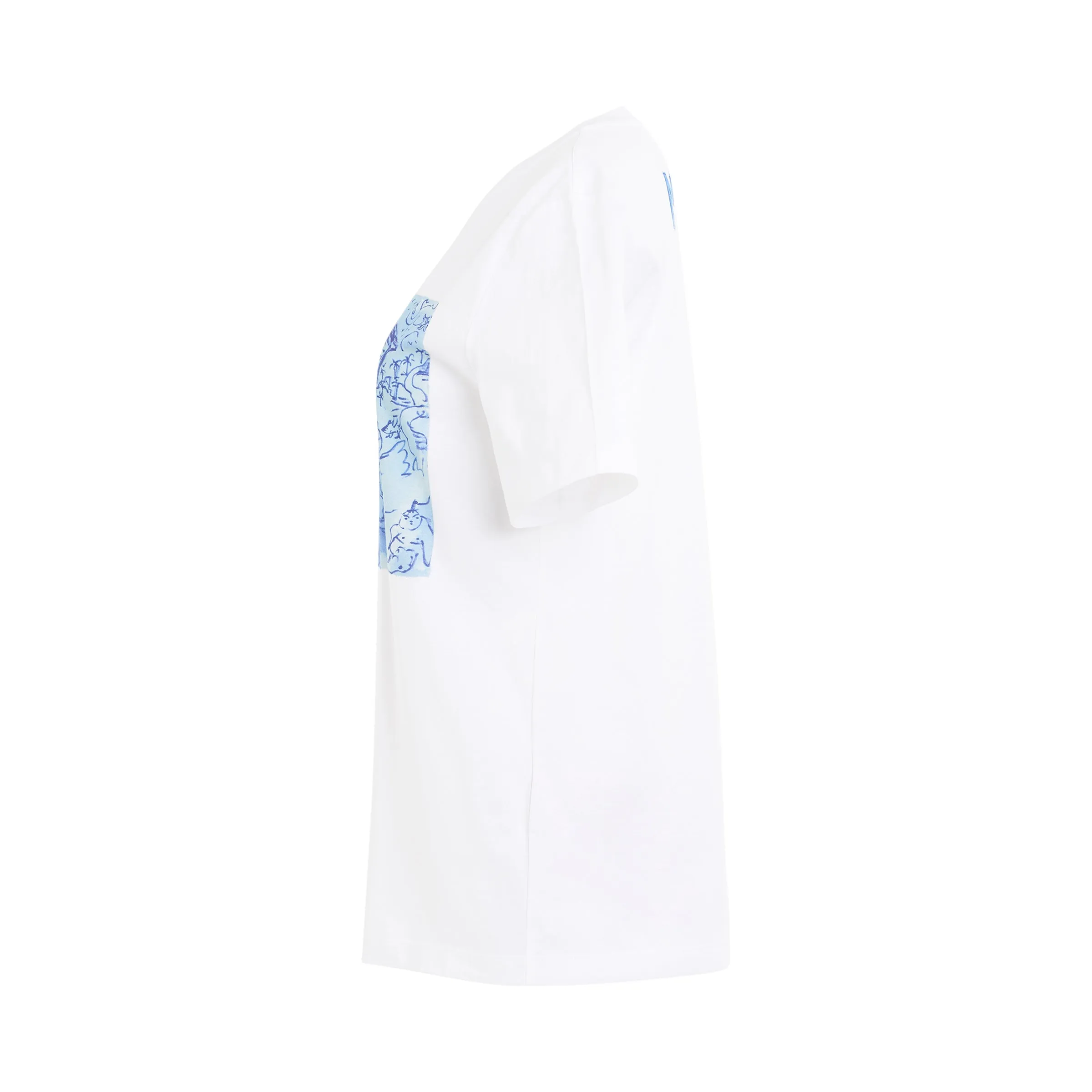 Print T-Shirt in Lily White sold by MARAIS product image thumbnail 3