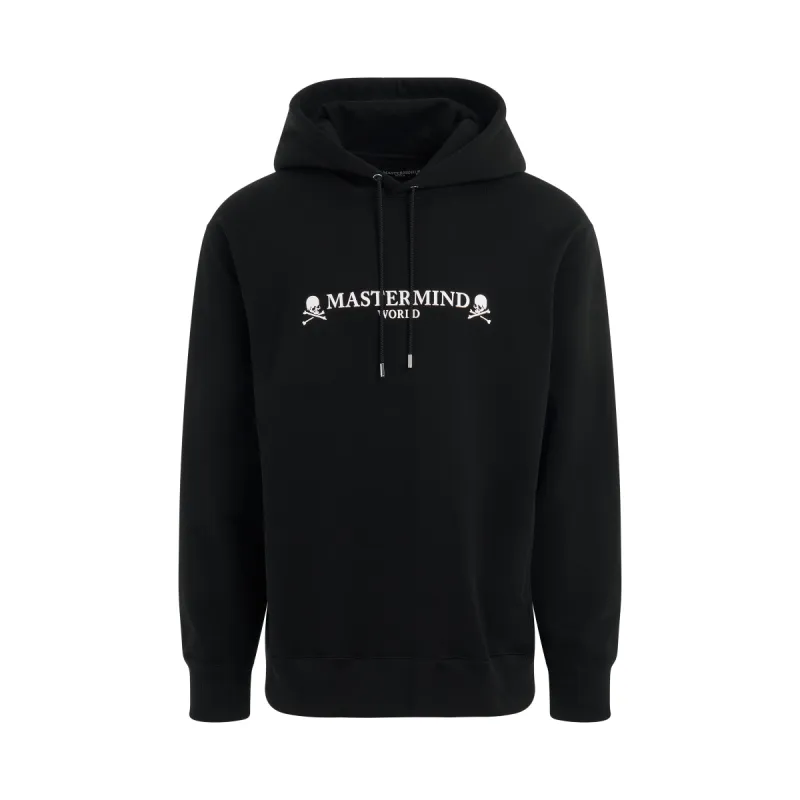 Logo and Skull Hoodie in Black sold by MARAIS