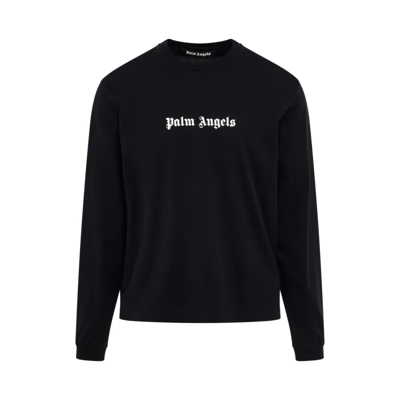 Classic Logo Slim Long-sleeves T-Shirt in Black sold by MARAIS