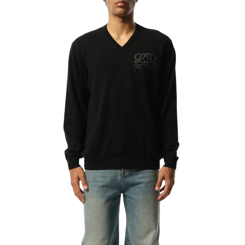 Anagram Sweater in Black/Dark Grey sold by MARAIS