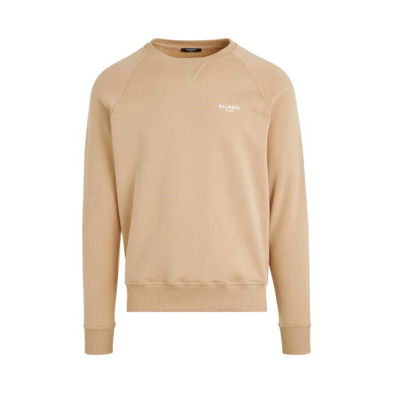 Balmain Flock Sweatshirt in Beige/White sold by MARAIS