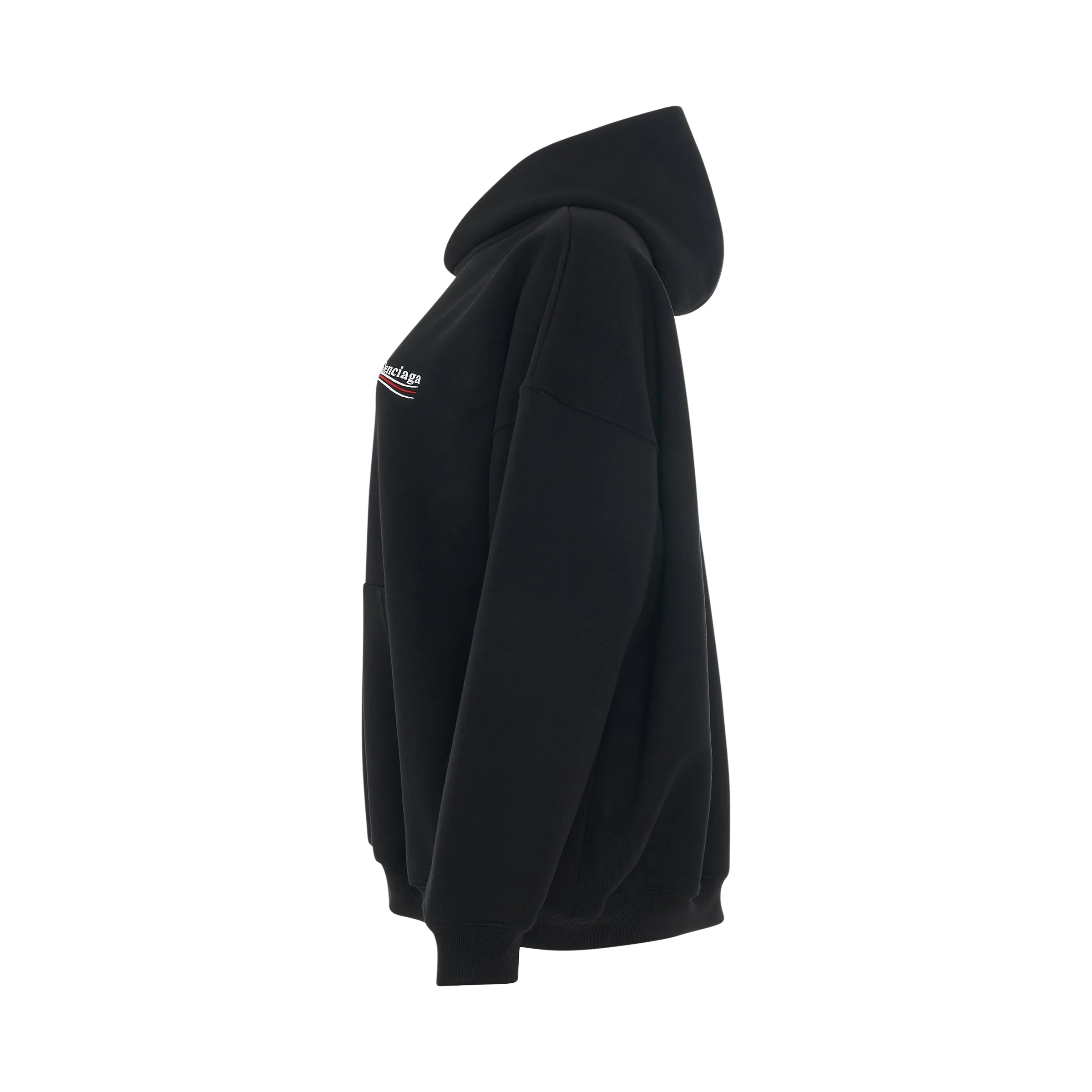 Embroidered Political Campaign Oversized Hoodie in Black/White sold by MARAIS product image thumbnail 3