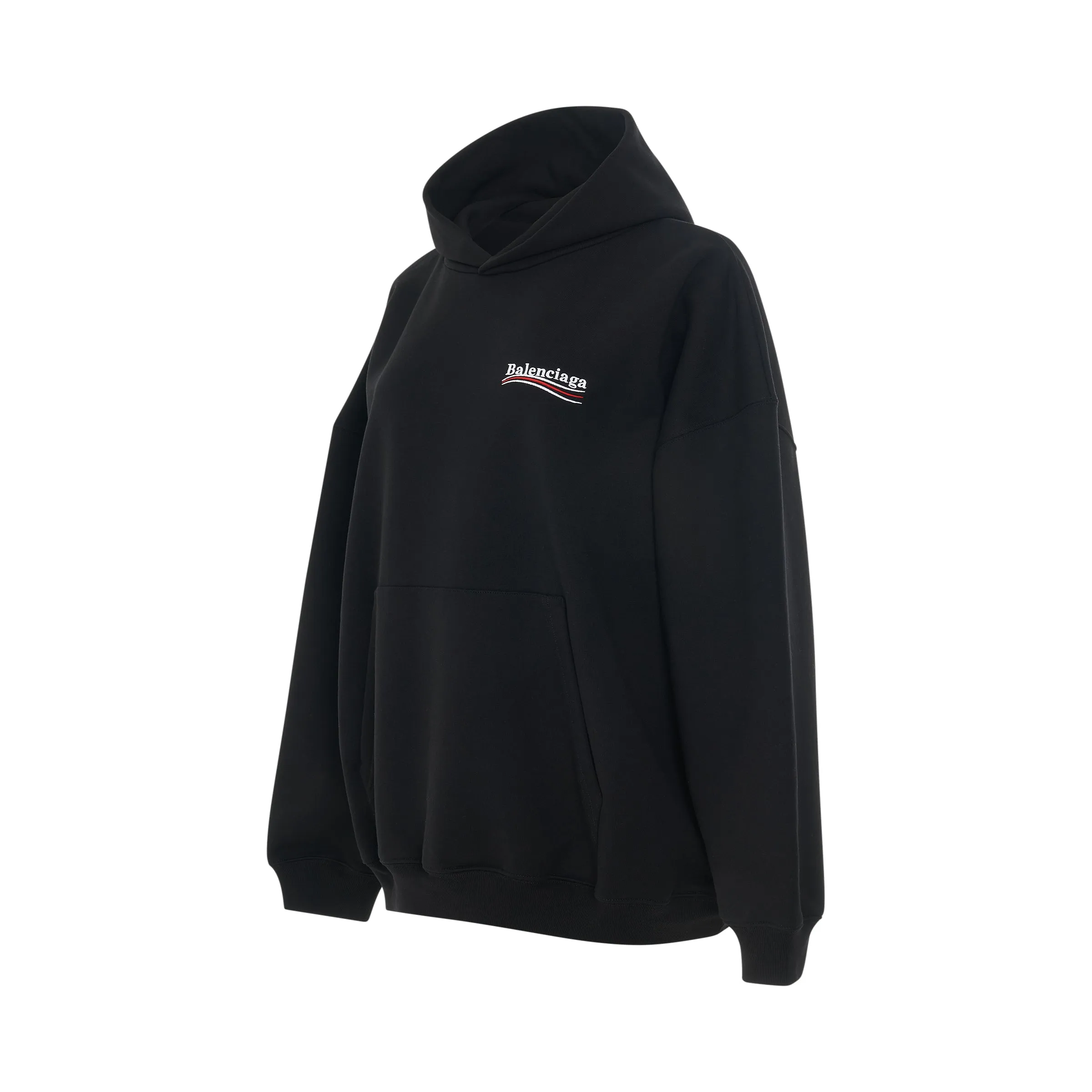 Embroidered Political Campaign Oversized Hoodie in Black/White sold by MARAIS product image thumbnail 2
