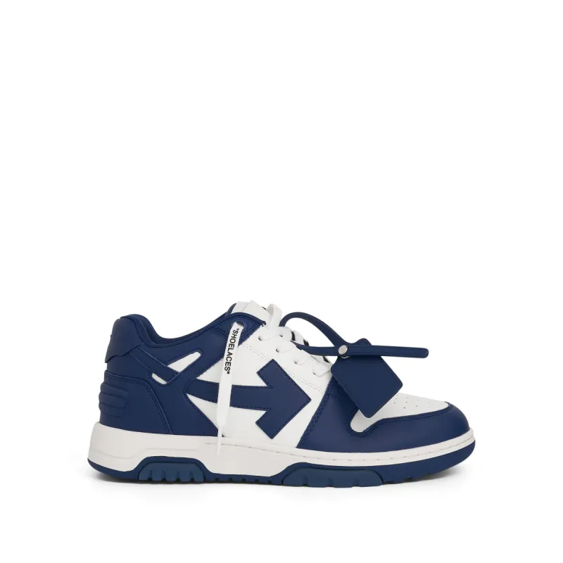 Out Of Office Calf Leather Sneaker in Dusty Blue/White sold by MARAIS