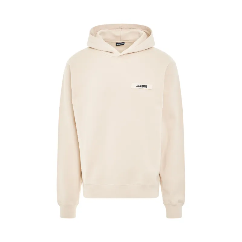 Gros Grain Logo Hoodie in Beige sold by MARAIS