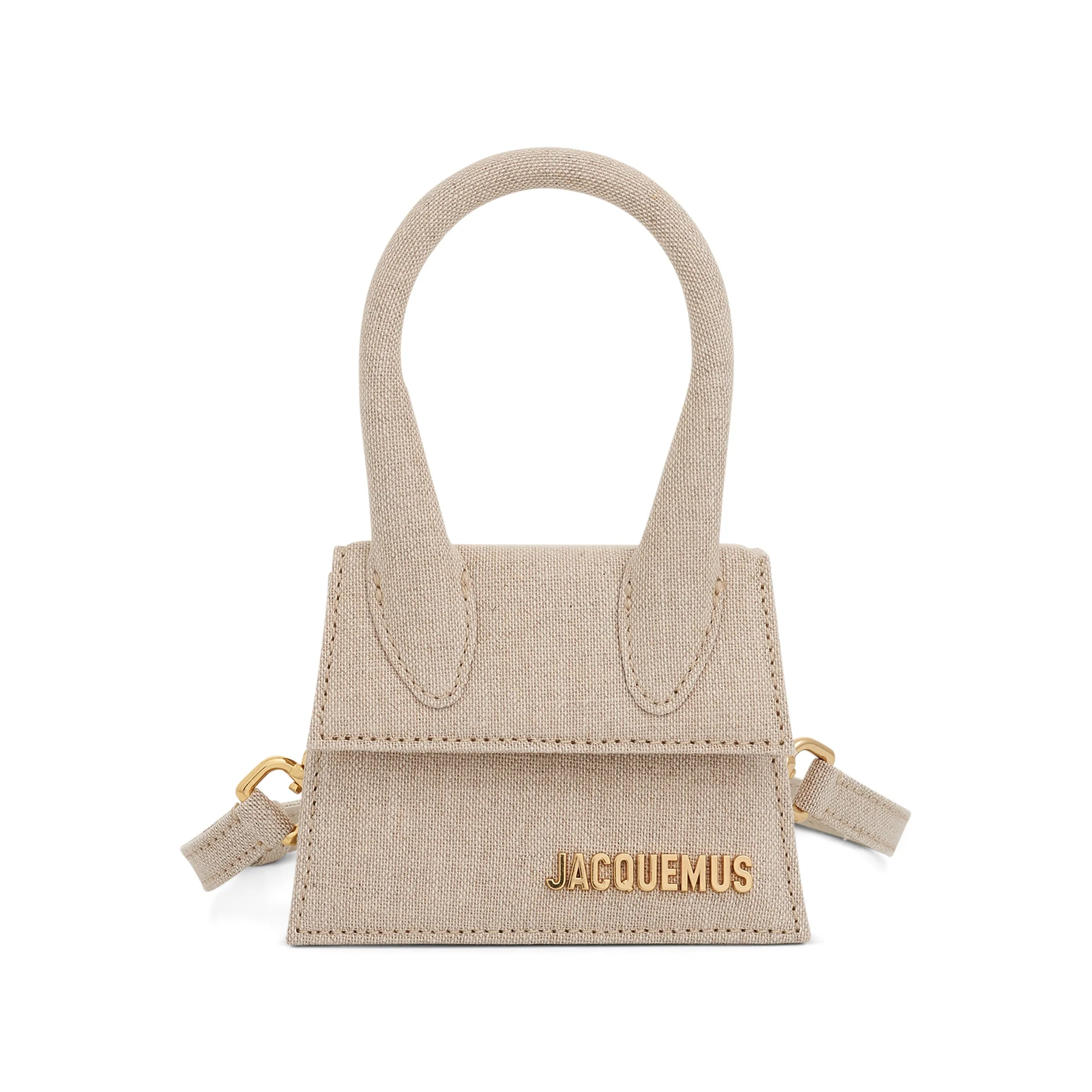 Le Chiquito Mini Leather Bag in Light Grey sold by MARAIS