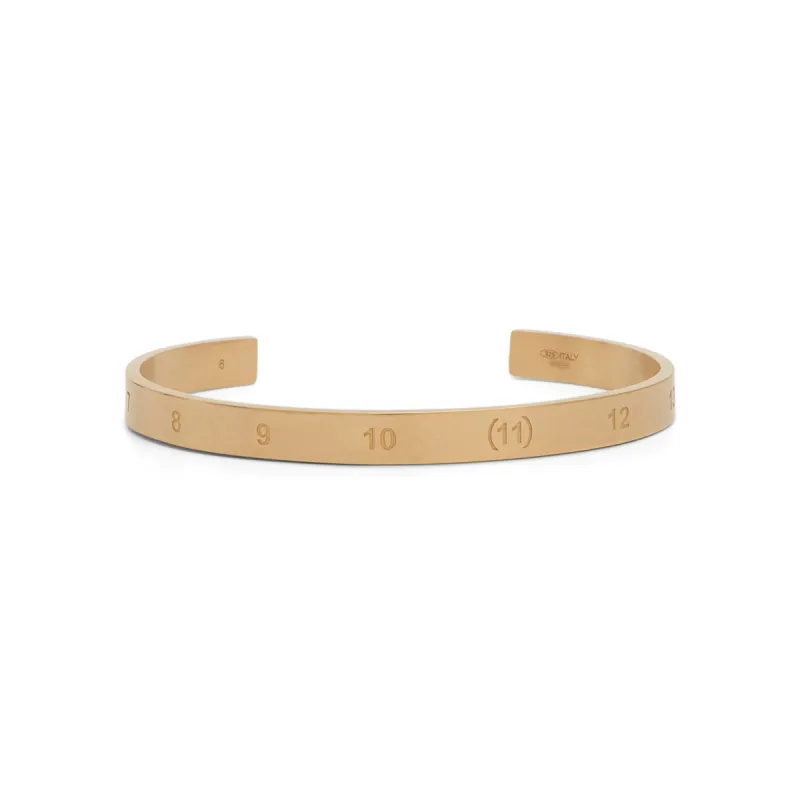 Numerical Cuff 6.5mm Bracelet in Yellow Gold made by Maison Margiela