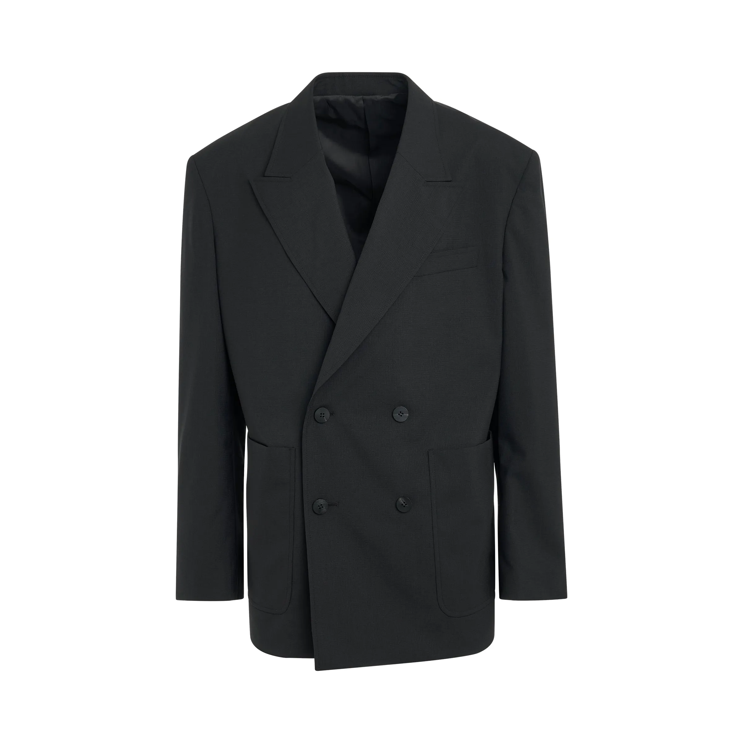Wool Oversized Blazer in Black sold by MARAIS