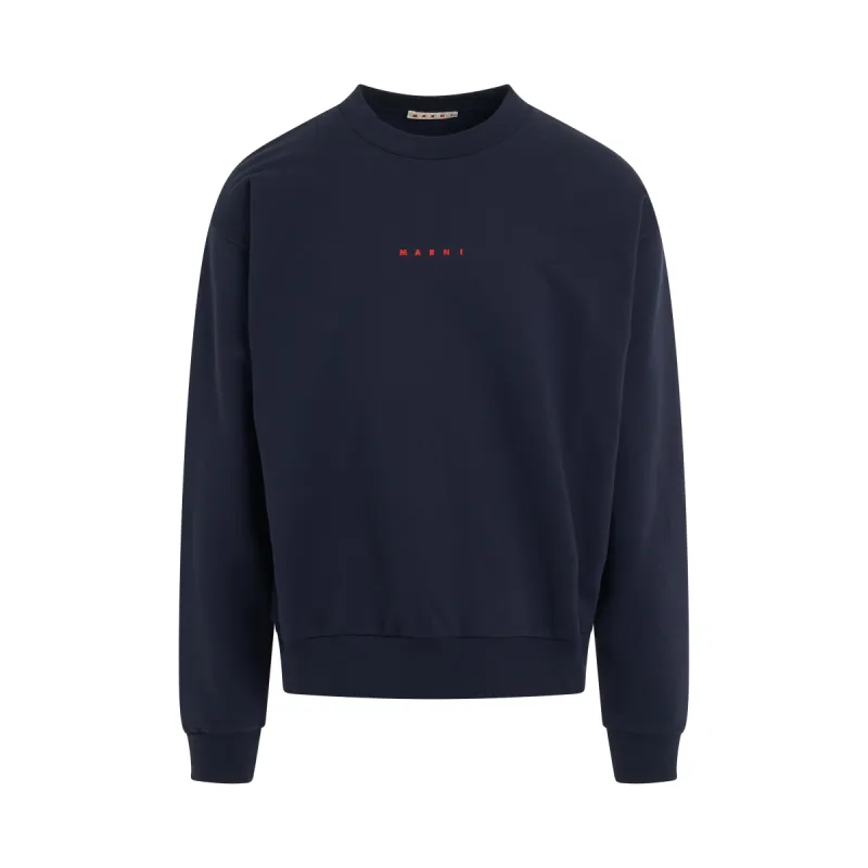 Logo Sweatshirt in Blue Marine sold by MARAIS